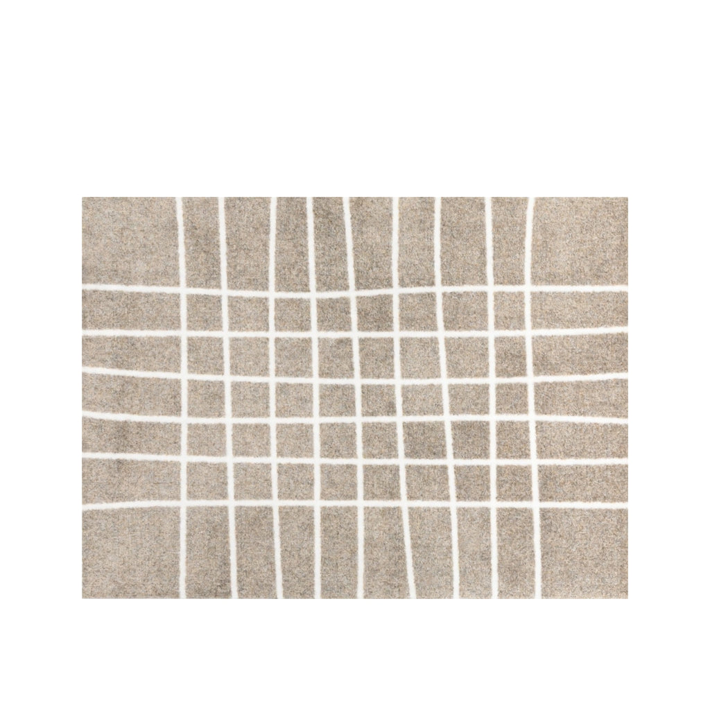 Heymat Hand Travertine Doormat 85x115 cm - PET/Nitrile Black/Blue/Red