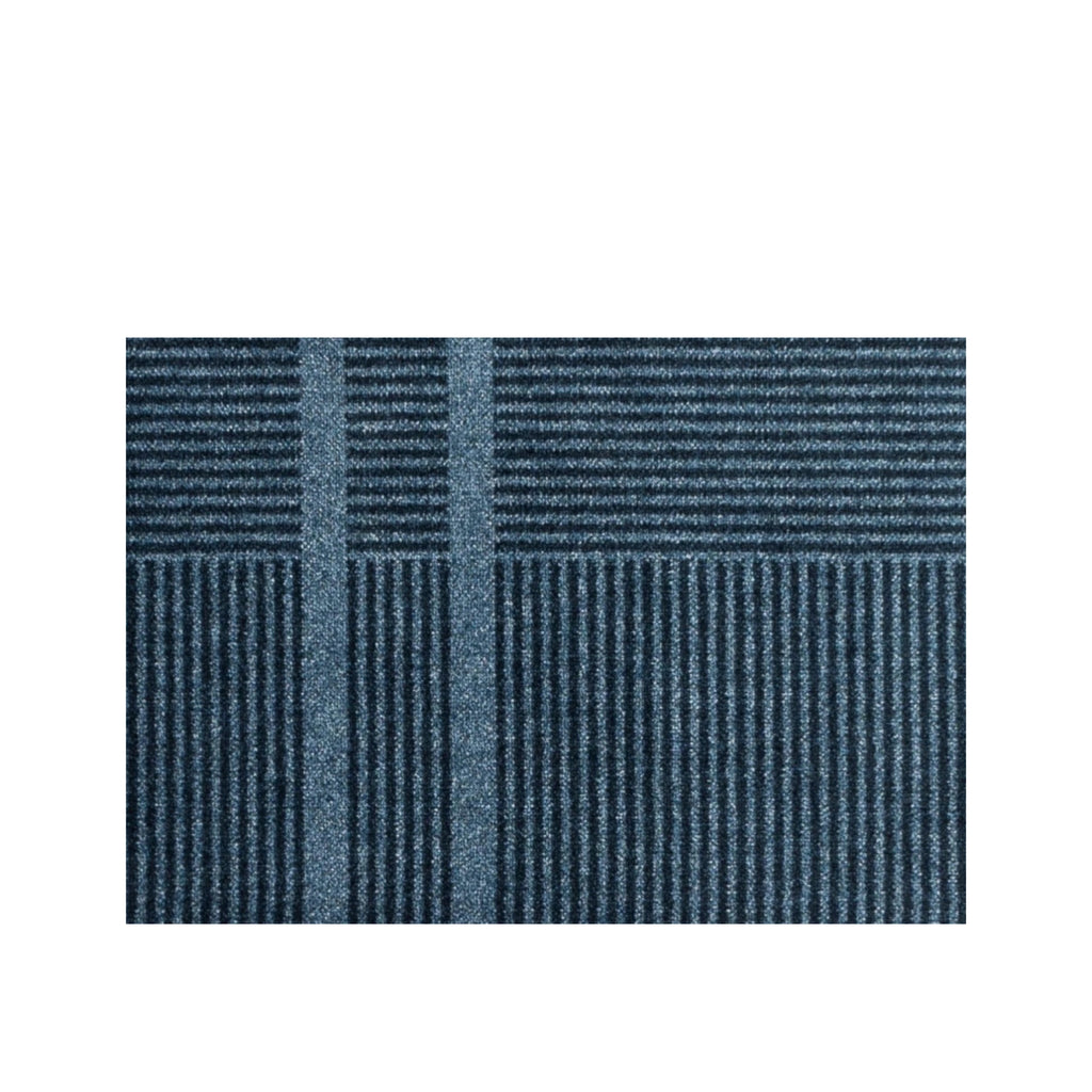 Heymat Løype Doormat Stormy Blue/Grey-Beige 85x115 cm PET with nitrile backing