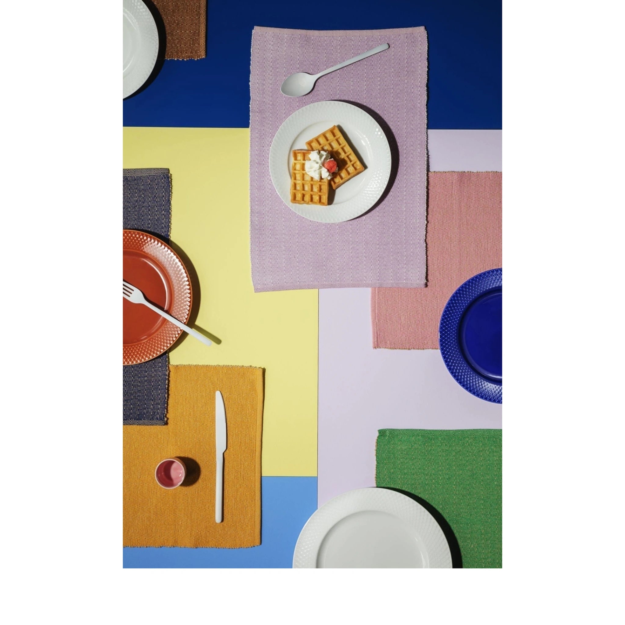 Lyngby Porcelæn Herringbone placemat 43x30 cm, purple