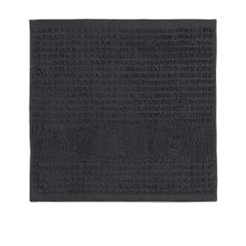 Juna Check washcloth dark grey, 30x30 cm