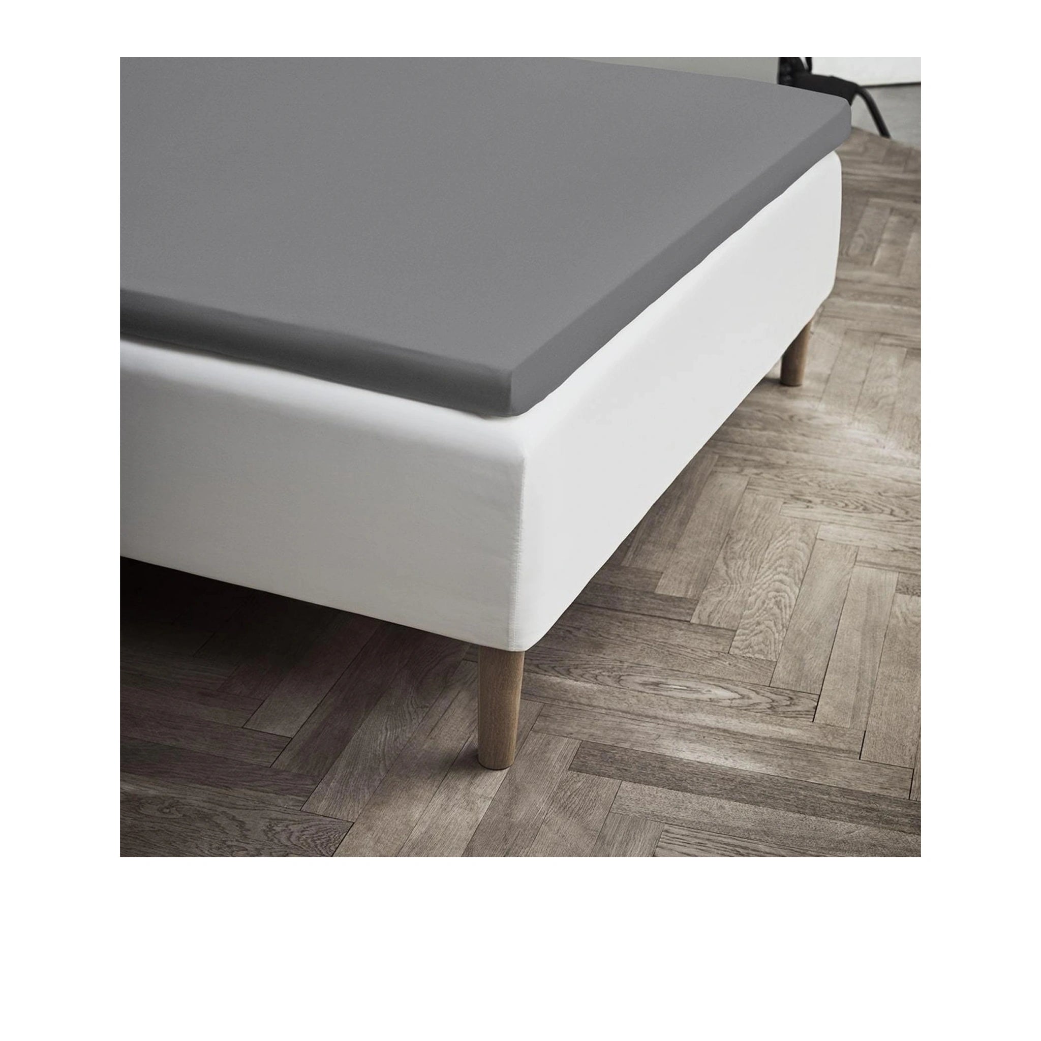 Juna Percale envelope sheet grey, 90x200 cm