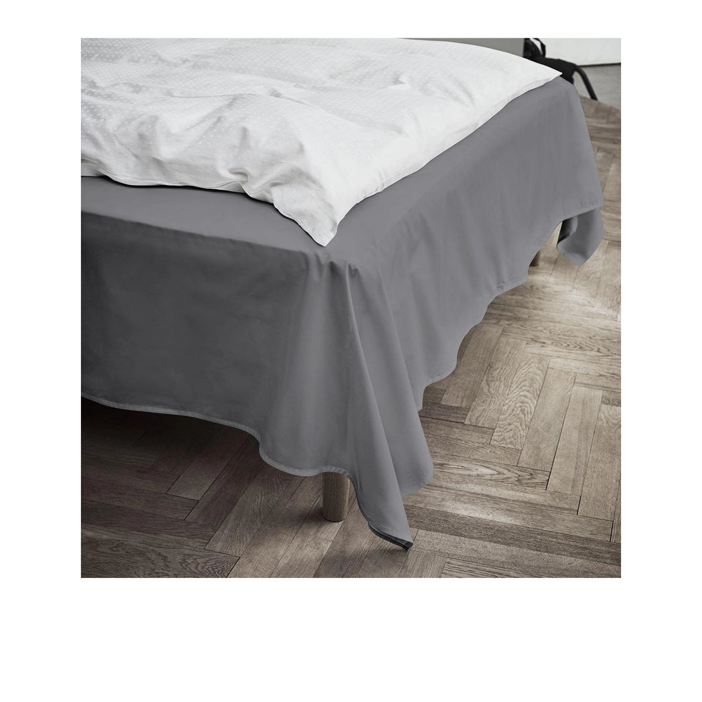 Juna Percale Flat Sheet Black, 150x250 Cm