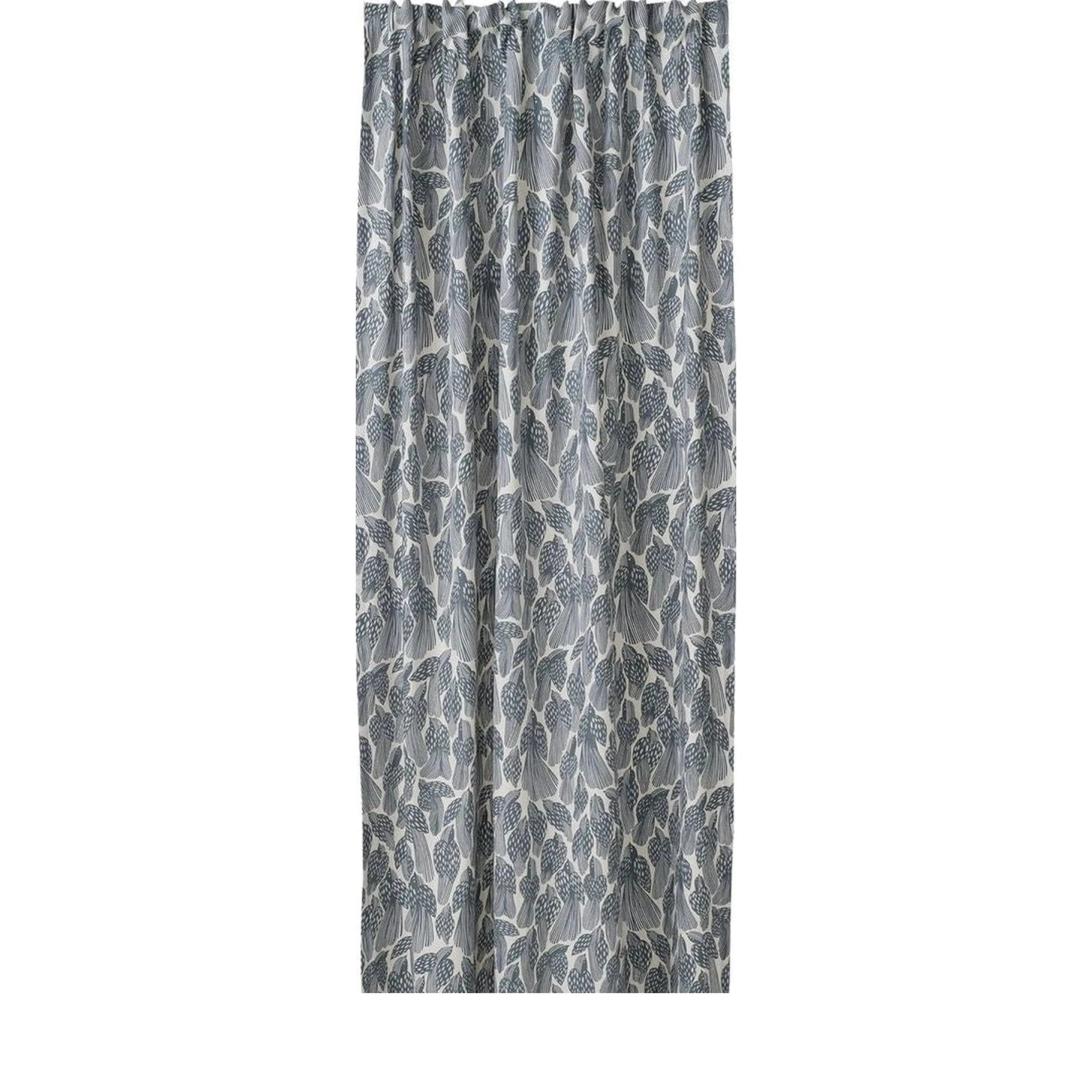Spira Birds Curtain With Multiband, Dusty Blue