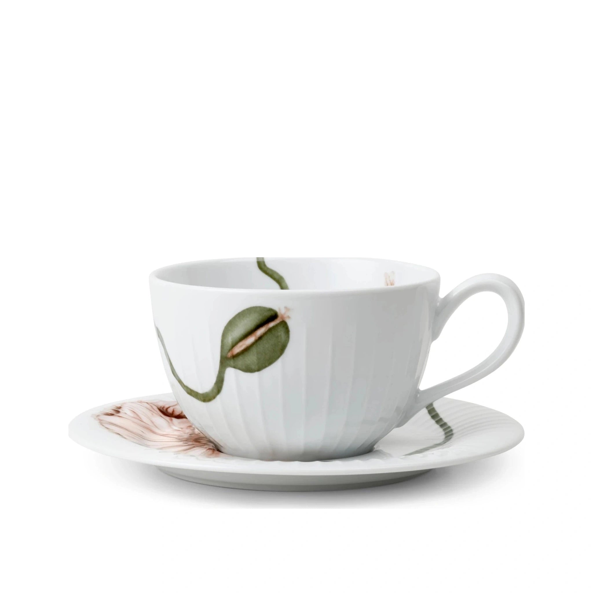 Kähler Hammershøi Poppy Cup 0.38 L White with Decoration, 2 PCs.