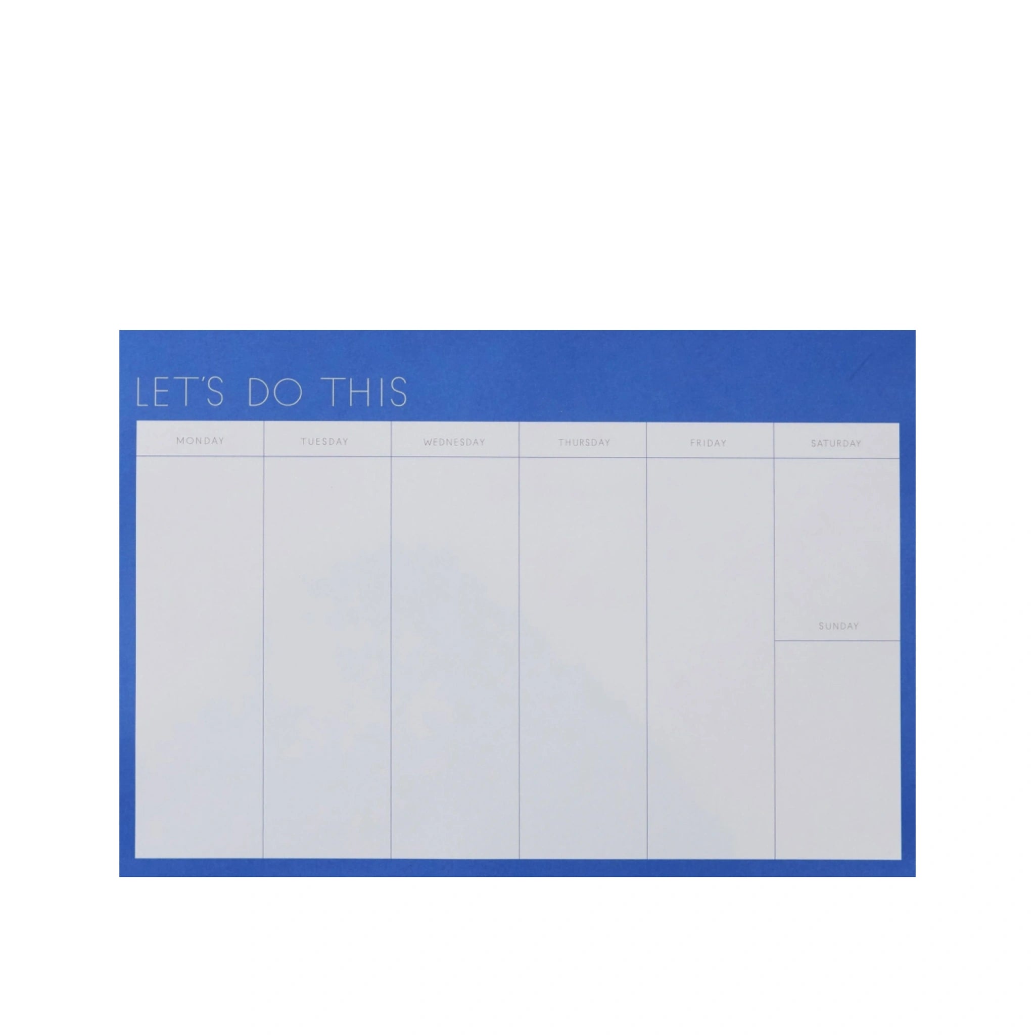Design Letters Weekly Planner, Cobalt Blue