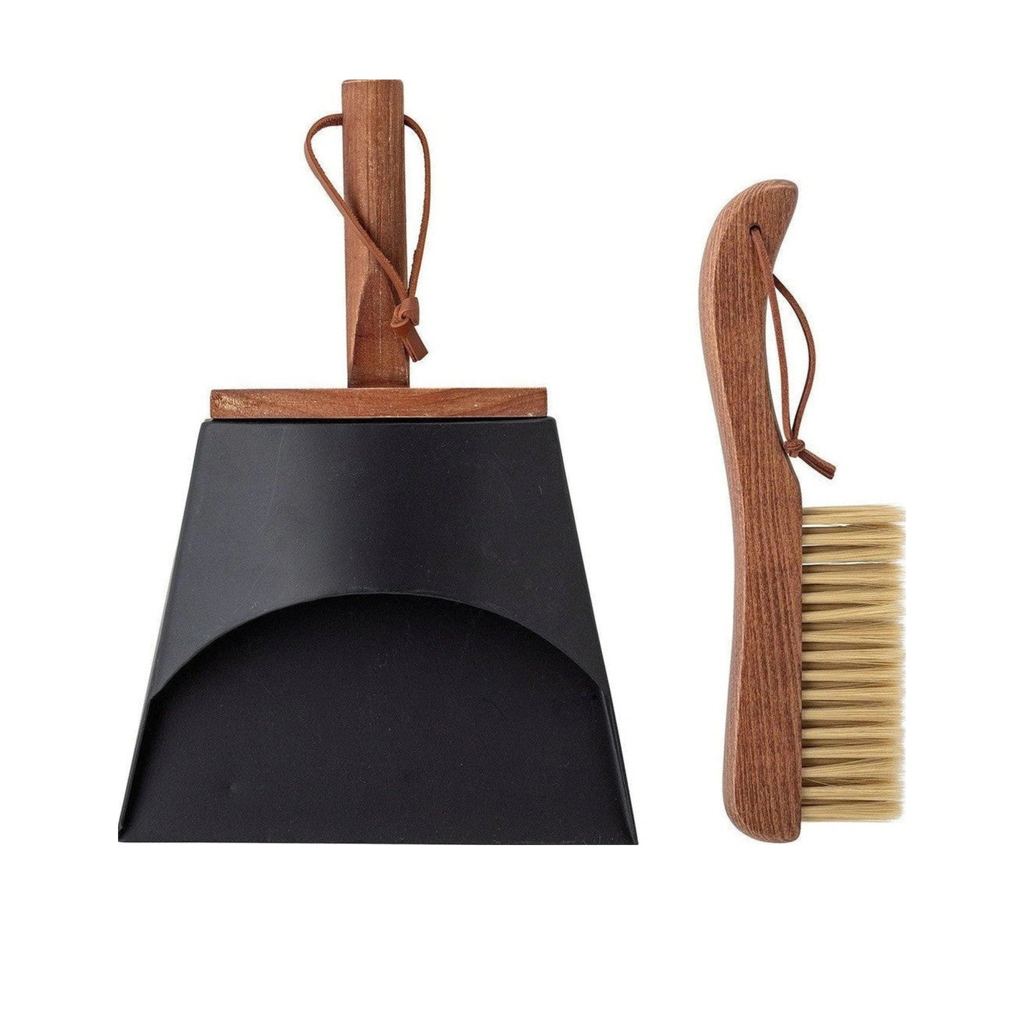 Bloomingville Cleaning Dustpan & Broom, Brown, Beech