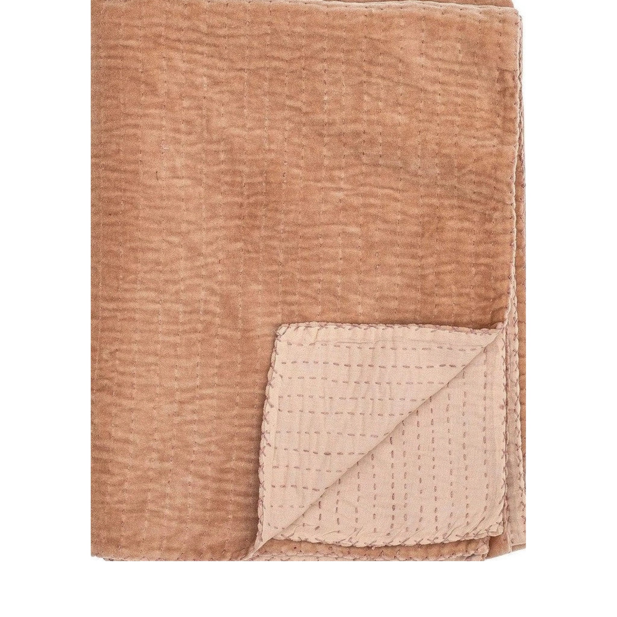 Bloomingville Gamma Quilt, Rose, Cotton