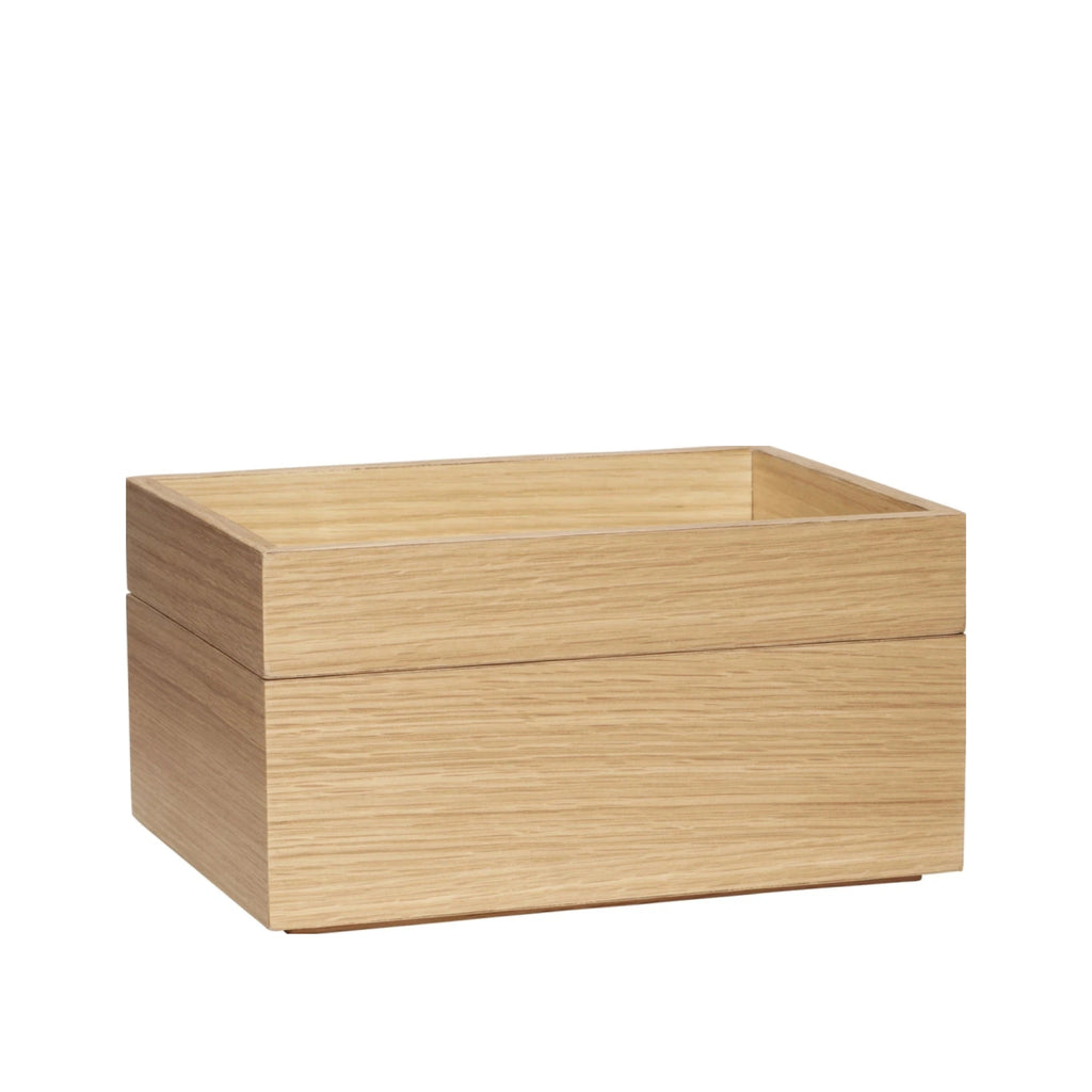 Hübsch Folk Storage Box Oak Natural Set Of 2