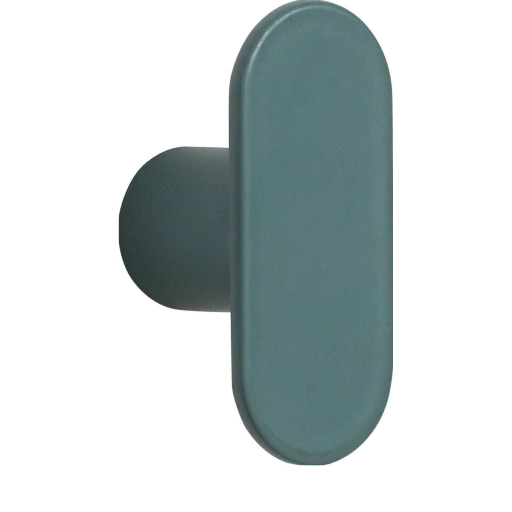 Hübsch Knob Hook Metal, Dark Green