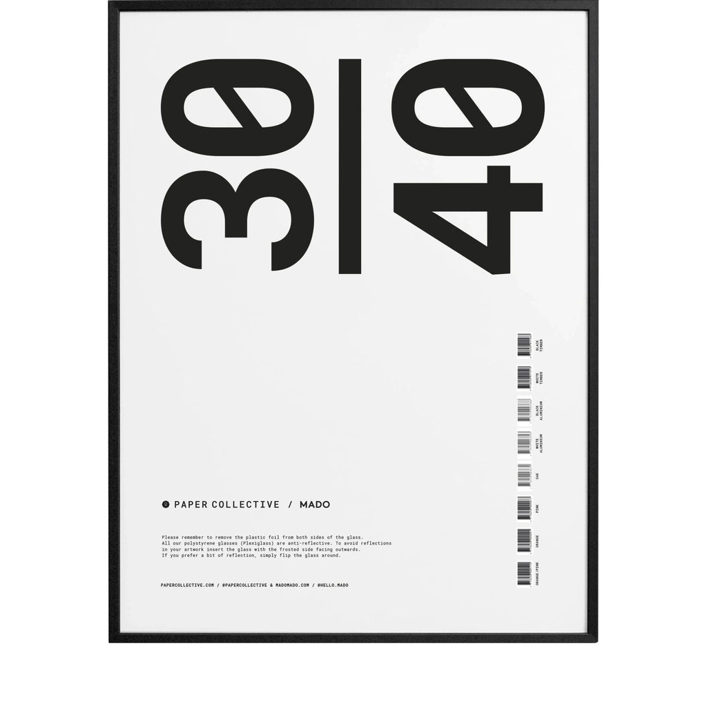 Paper Collective Frame Wood With Acrylic Glass 30x40 Cm, Black