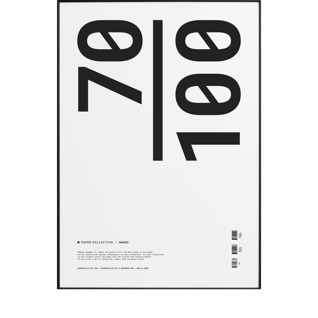 Paper Collective Frame Wood With Acrylic Glass 70x100 Cm, Black