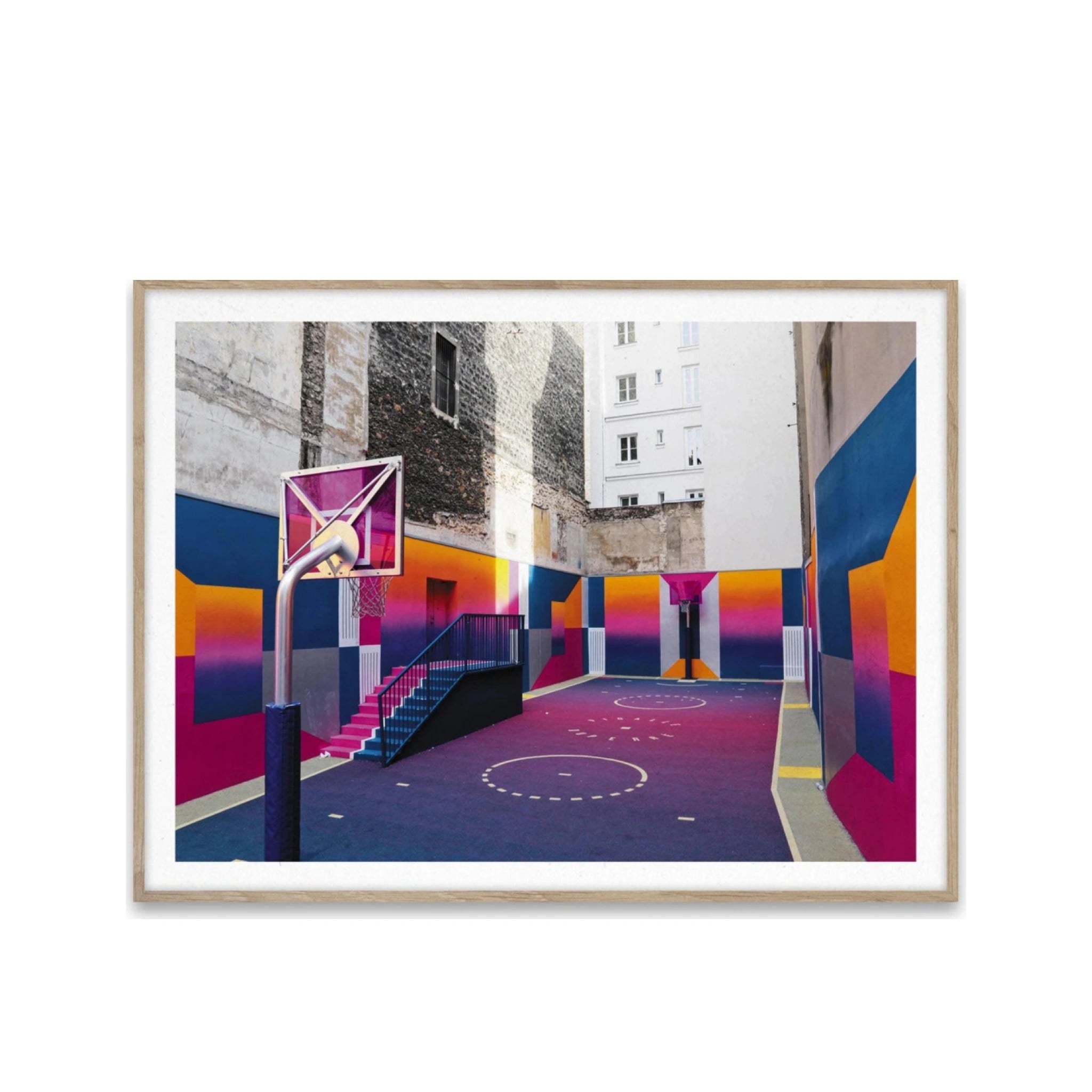 Paper Collective Cities Of Basketball 08, Paris Poster, 30x40 Cm