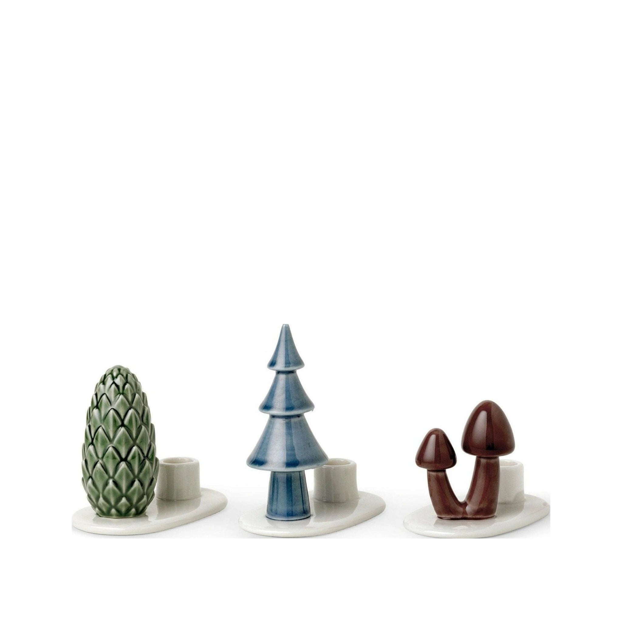 Dottir Winter Stories Flock Mushroom Candle Holder