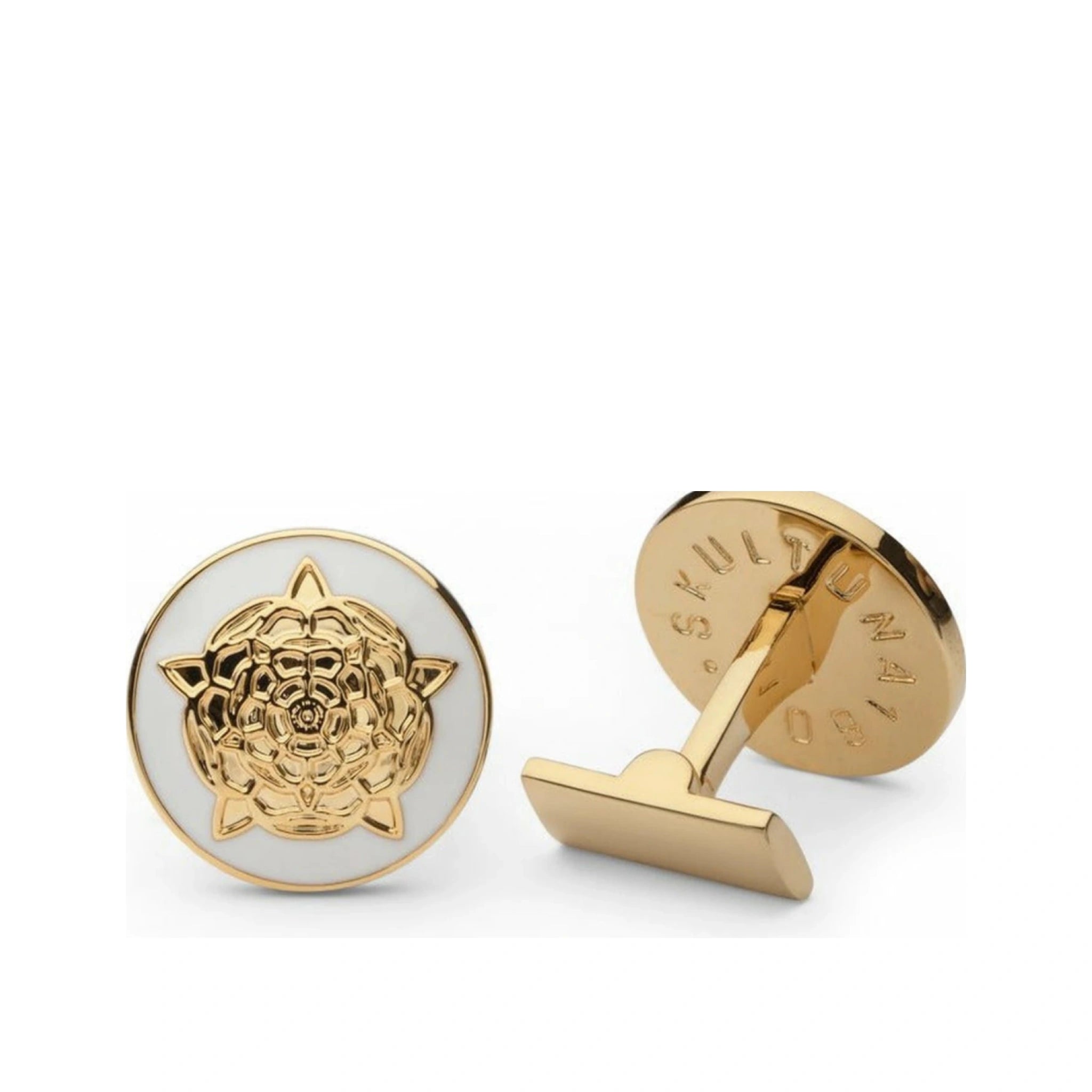 Skultuna Tudor Rose Cufflink ø1,9 Cm, White