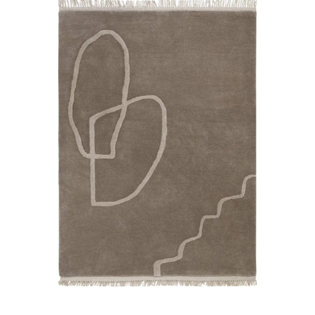 Ferm Living Desert Tufted Teppich 140 X 200 Cm- Sand