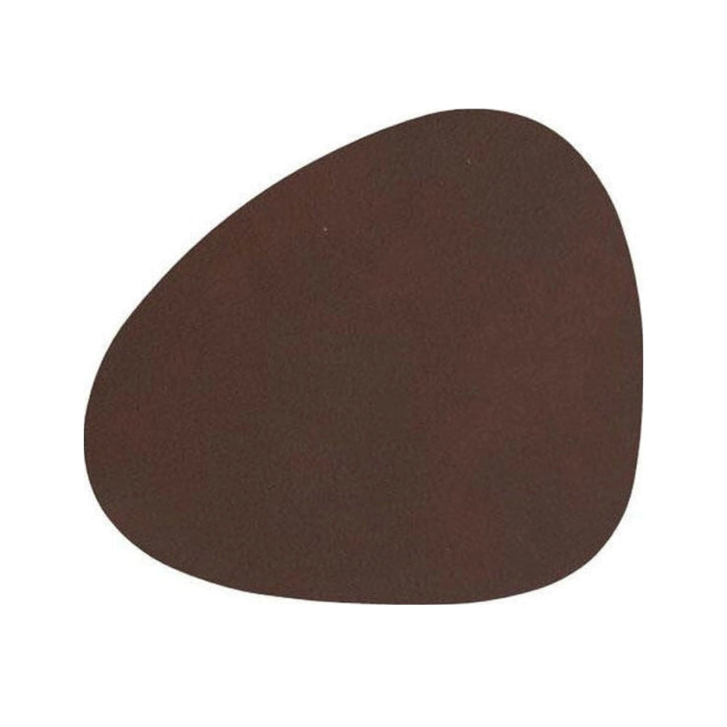 Lind DNA Curve Glass Coaster Nupo Leather, Dark Brown