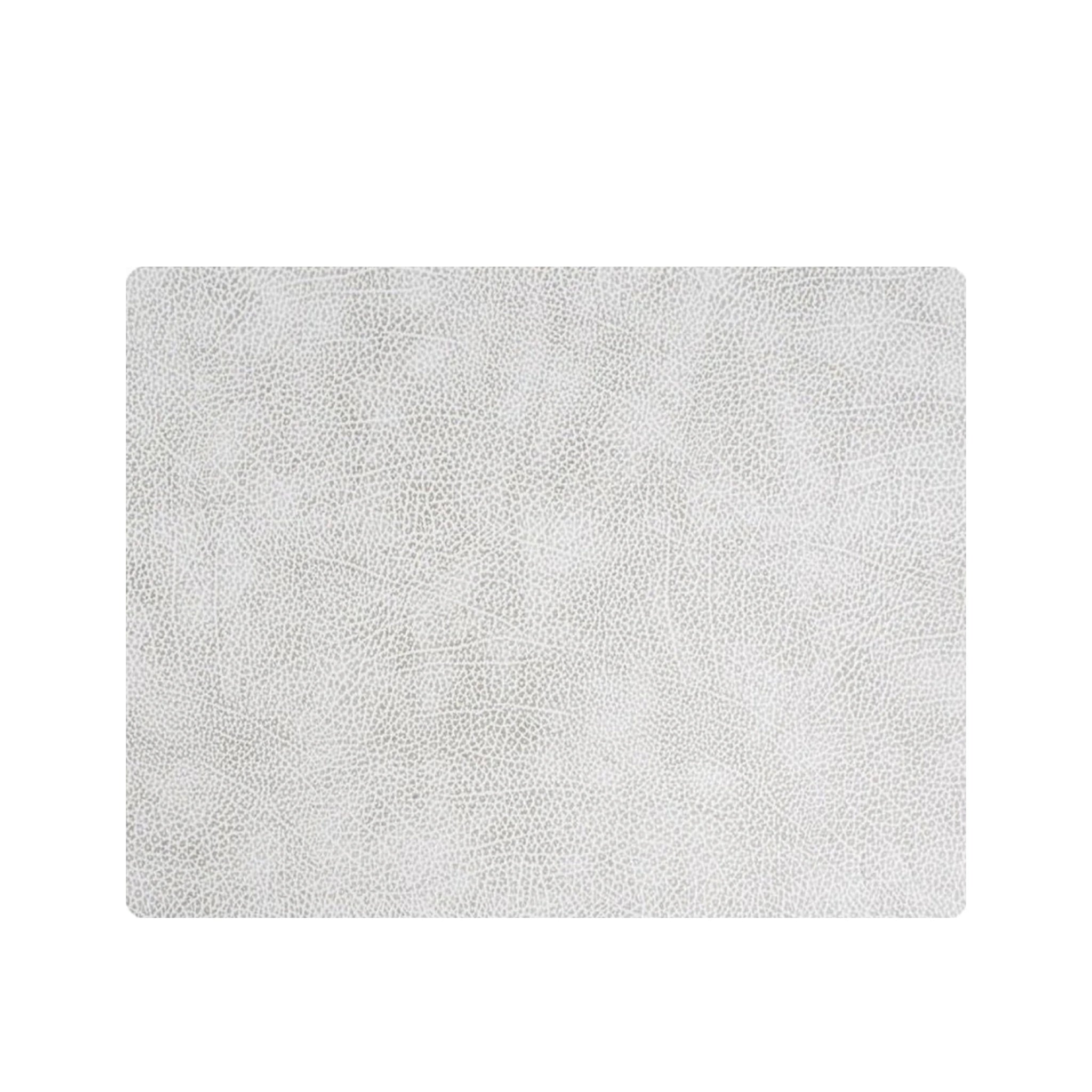 Lind DNA Square placemat Hippo leather L, white-grey