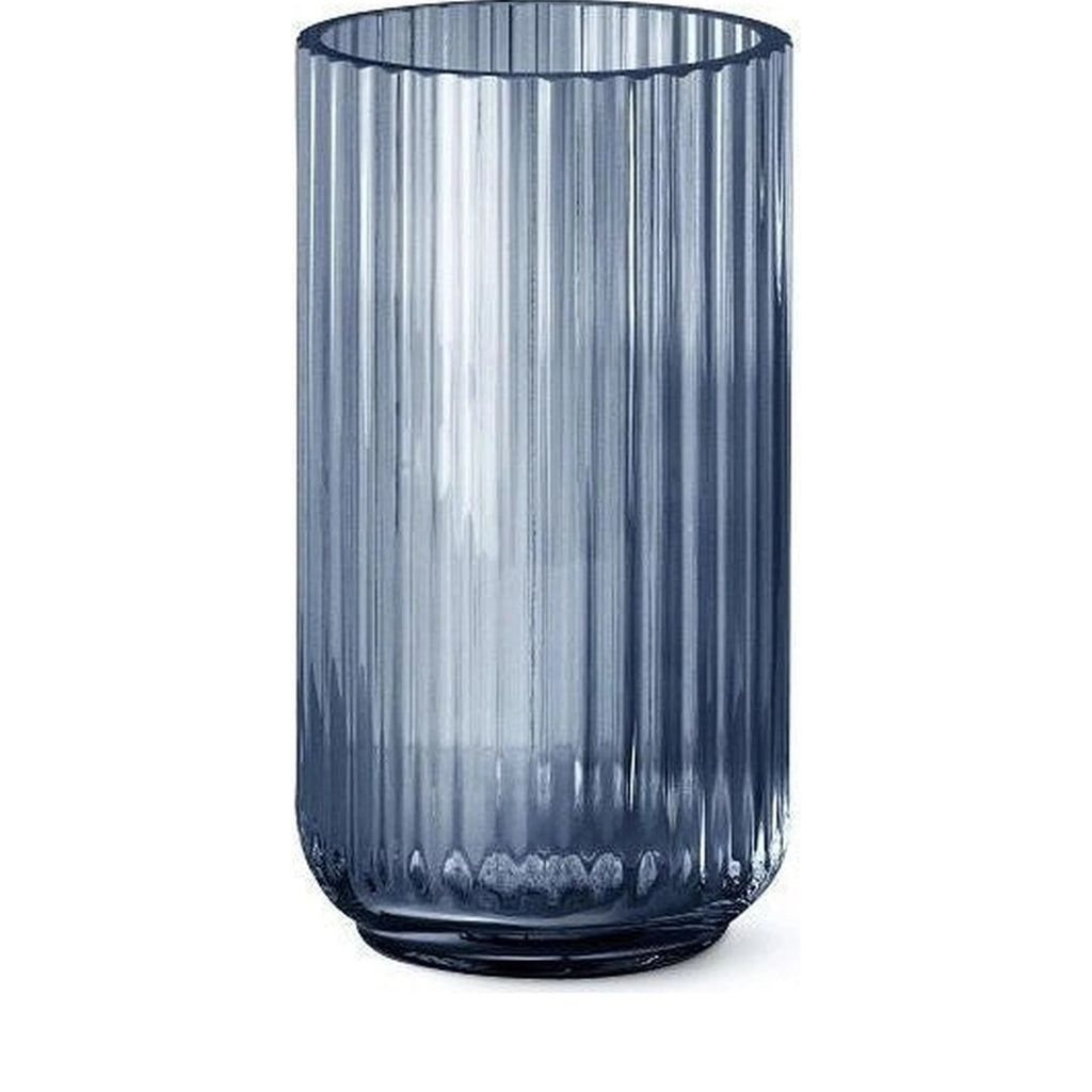 Lyngby Vase Blue Glass, 20cm
