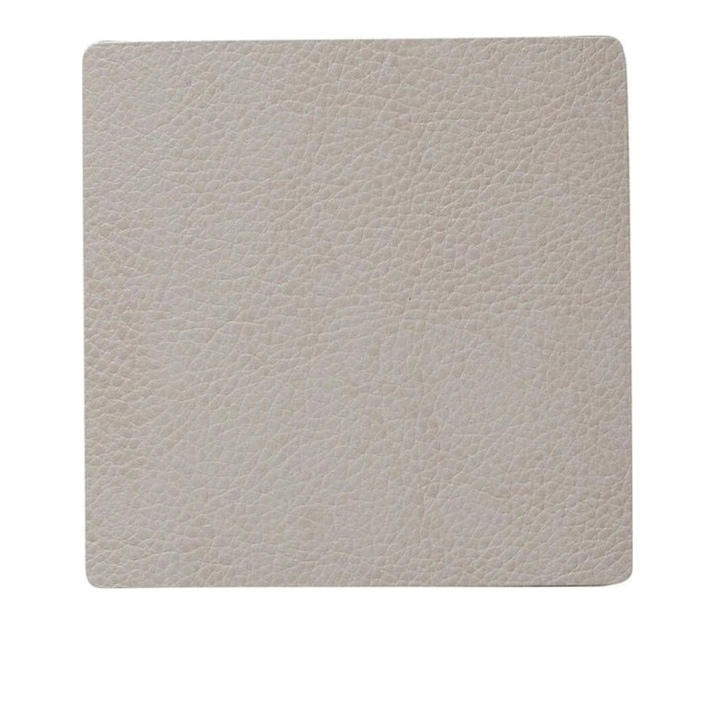 Lind DNA Square Glass Coaster Serene Leather, Cream
