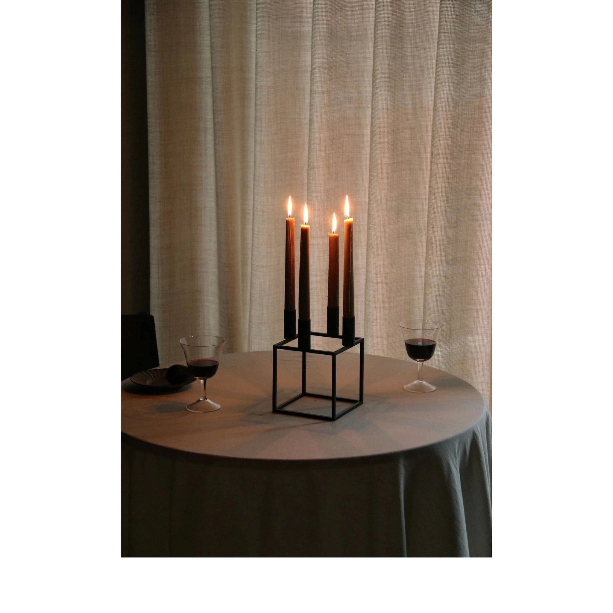 Audo Copenhagen Kubus 4 candle holder, burnished copper