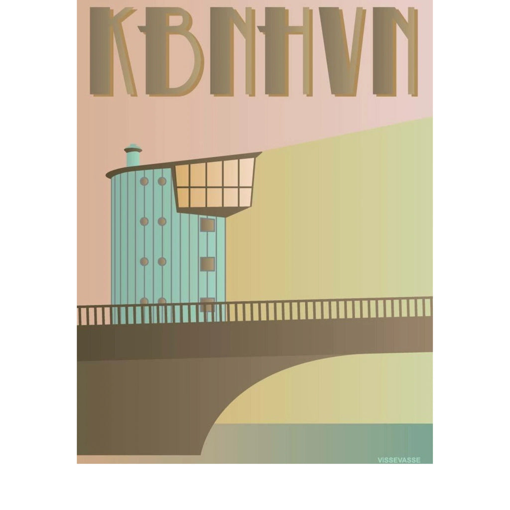 Vissevasse Copenhagen Langebro Poster, 50 X70 Cm