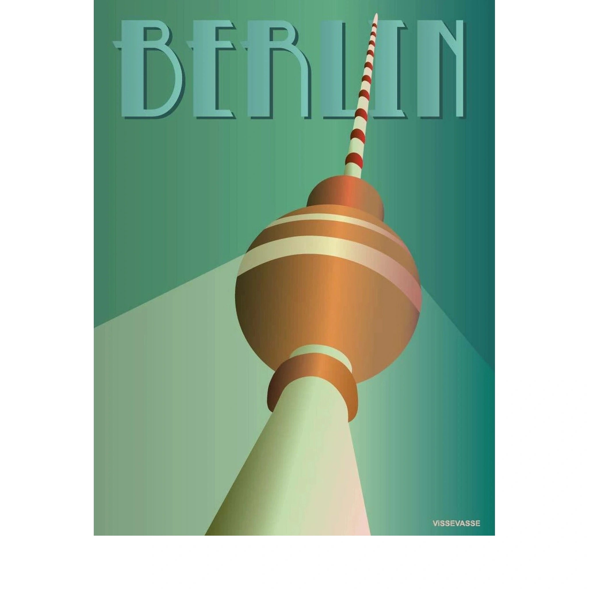 Vissevasse Berlin Tv Tower Poster, 30 X40 Cm