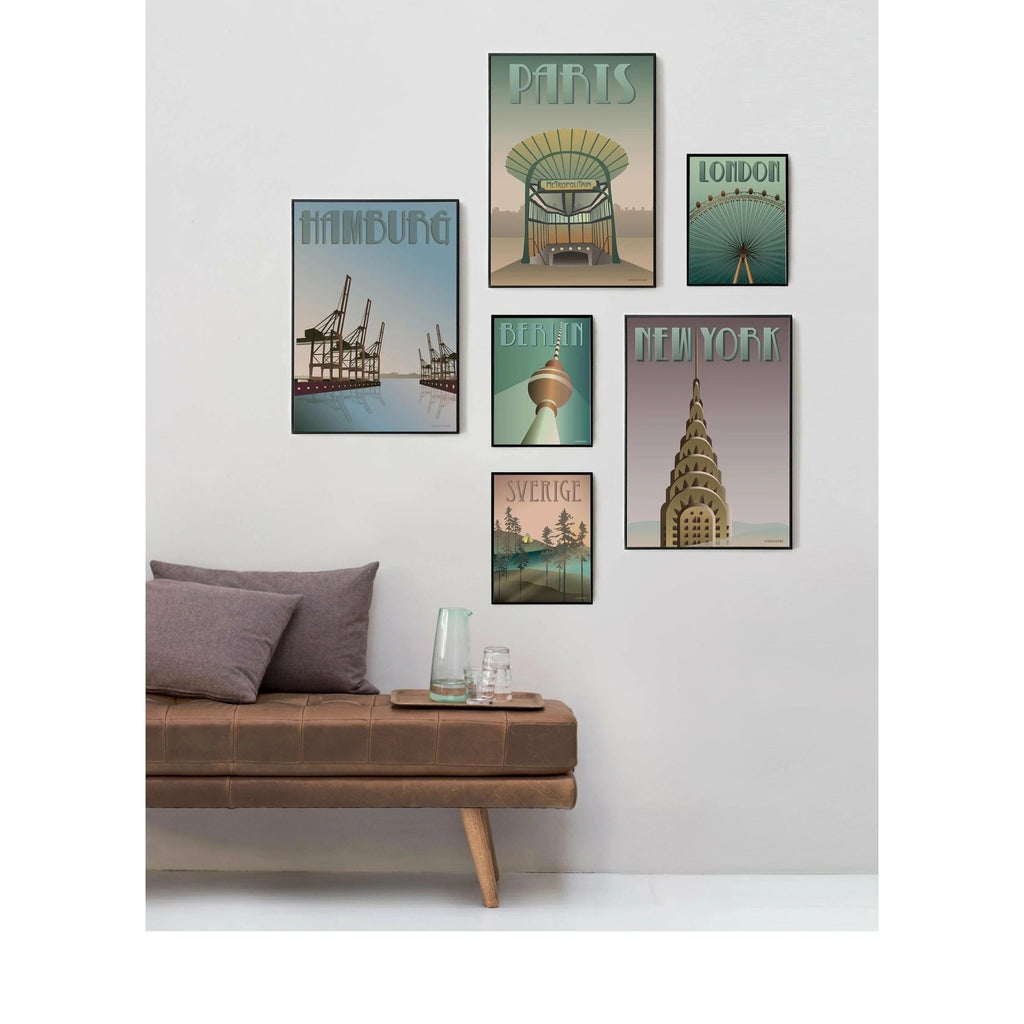 Vissevasse Berlin Tv Tower Poster, 70 X100 Cm