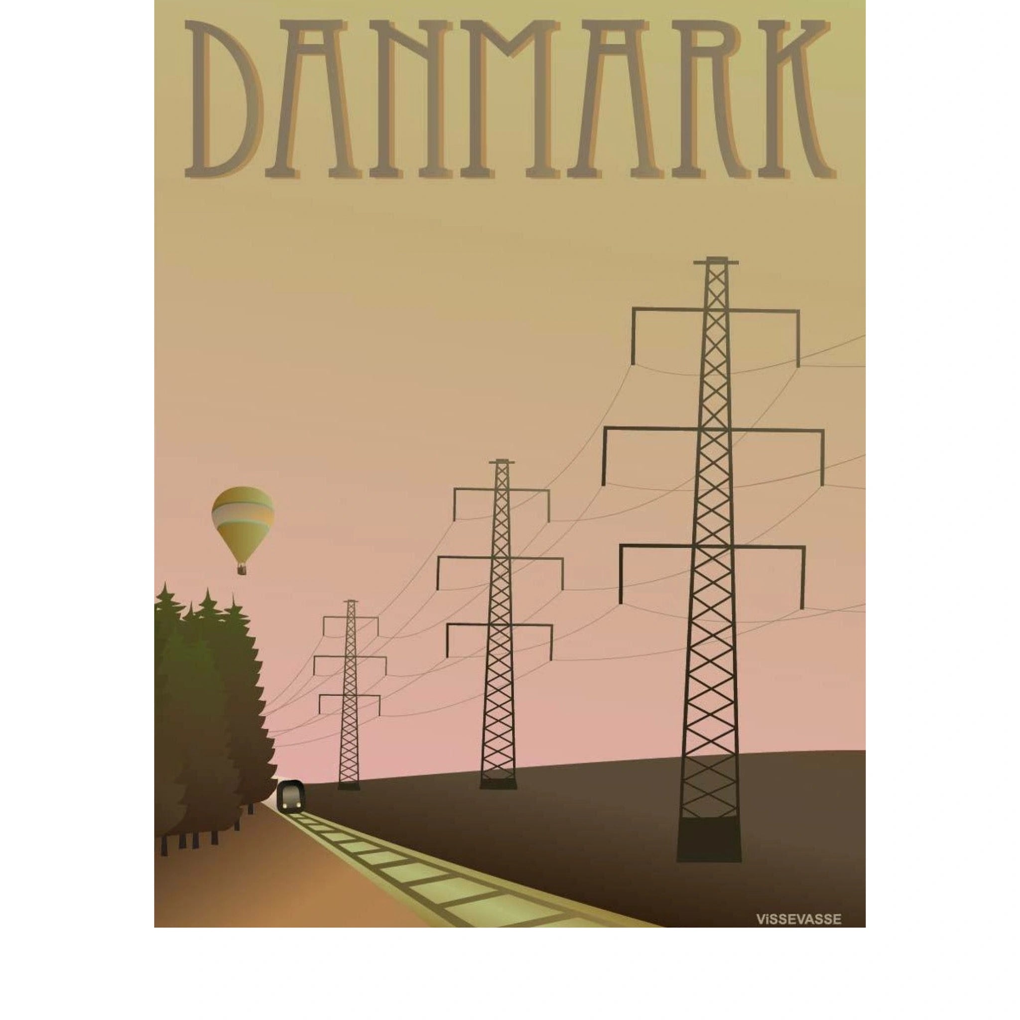 Vissevasse Denmark Mast Poster, 30 X40 Cm