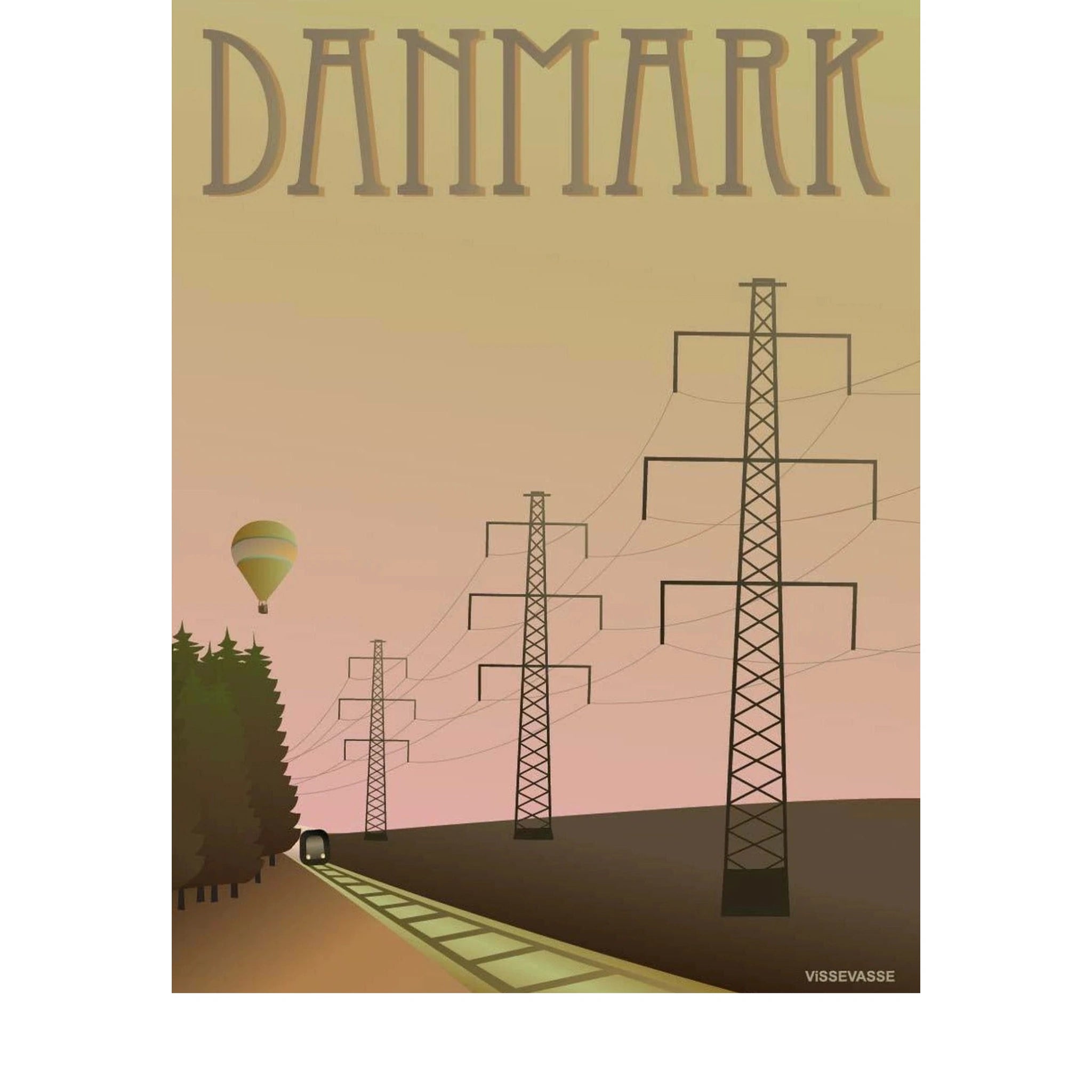 Vissevasse Denmark Mast Poster, 70 X100 Cm