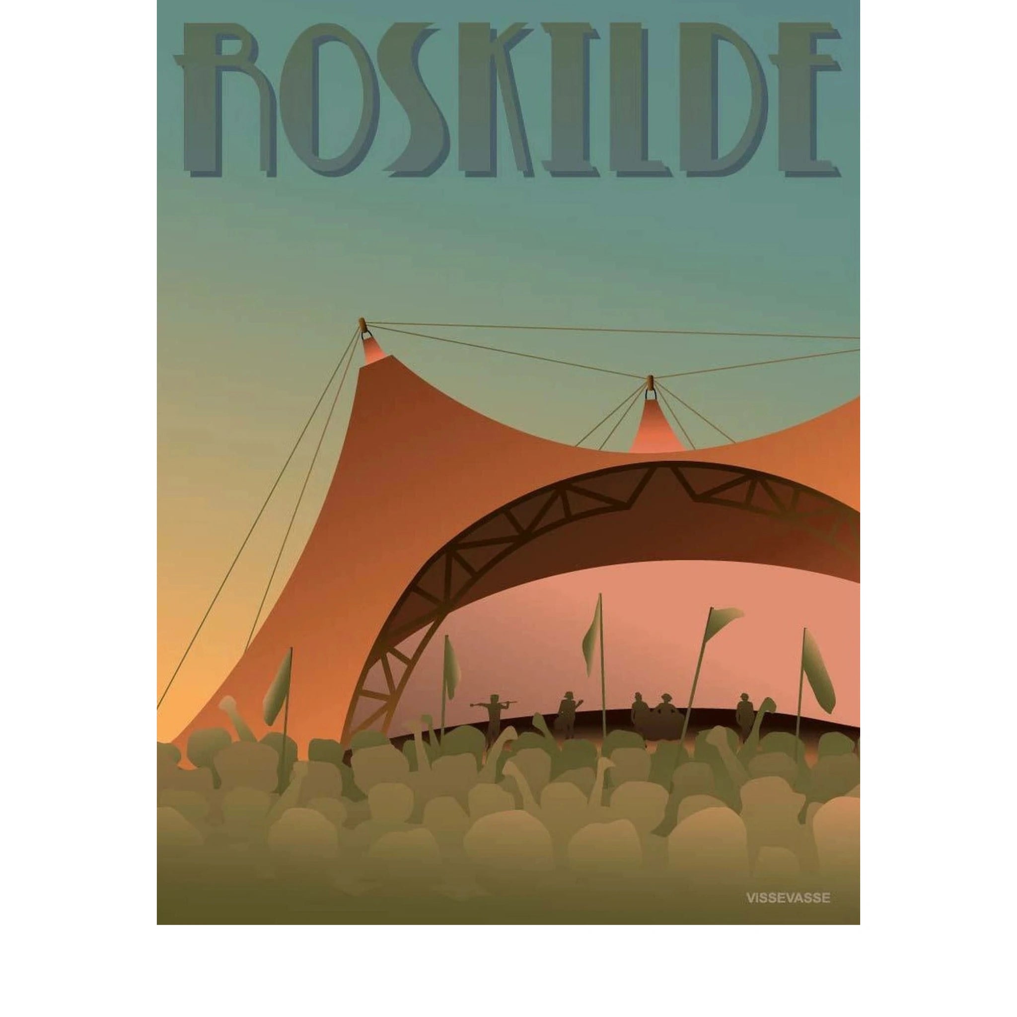 Vissevasse Roskilde Festival Poster, 50 X70 Cm