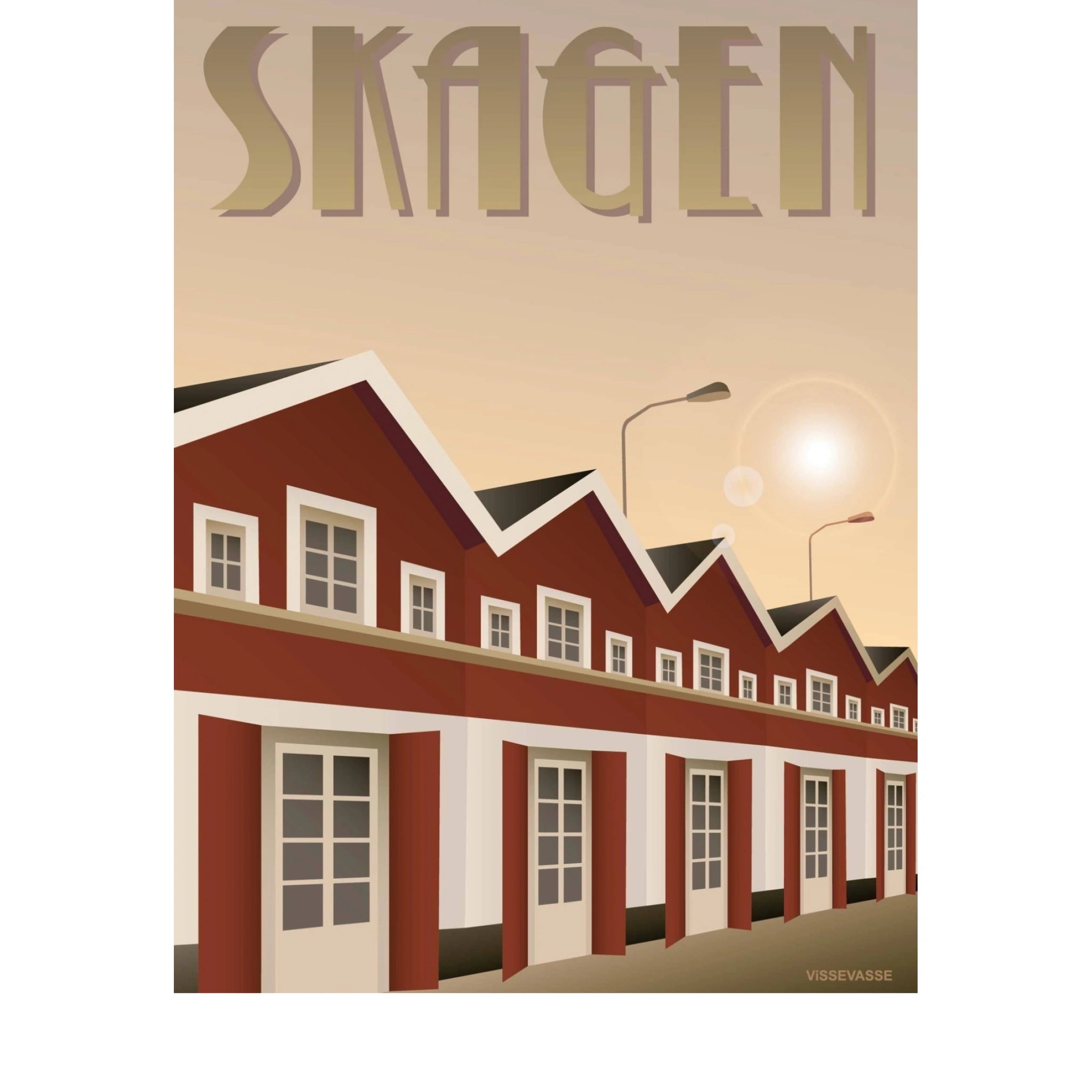 Vissevasse Skagen Harbour Poster, 15 X21 Cm