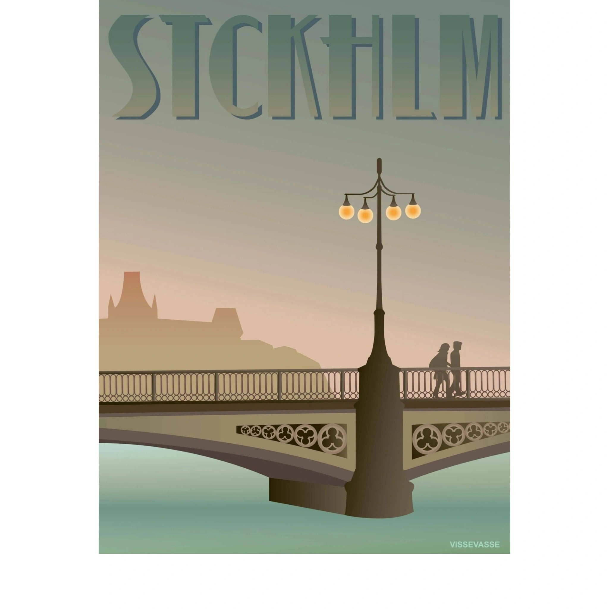 Vissevasse Stockholm Vasa Bridge Poster, 50 X70 Cm