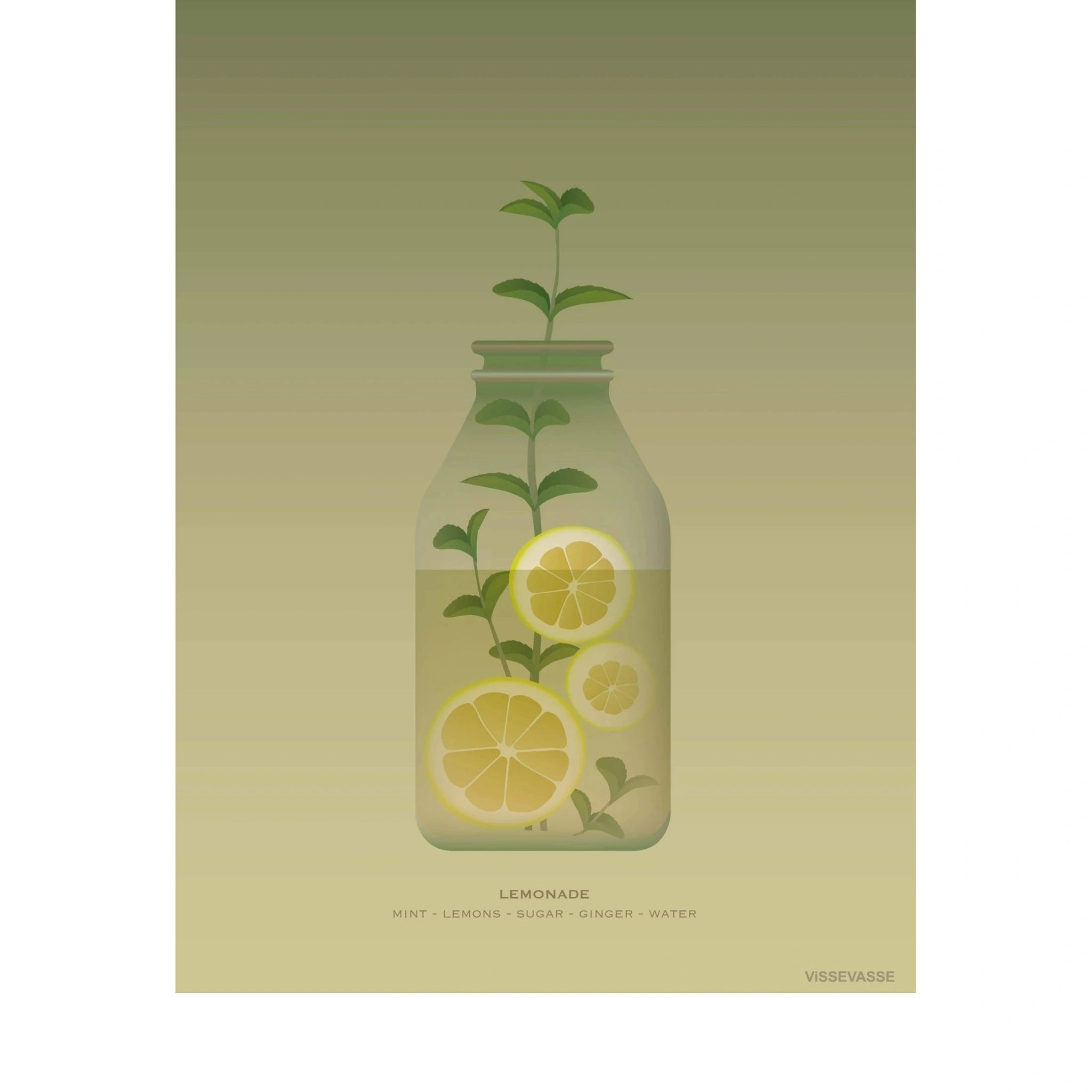 Vissevasse Lemonade Poster, 30 X40 Cm