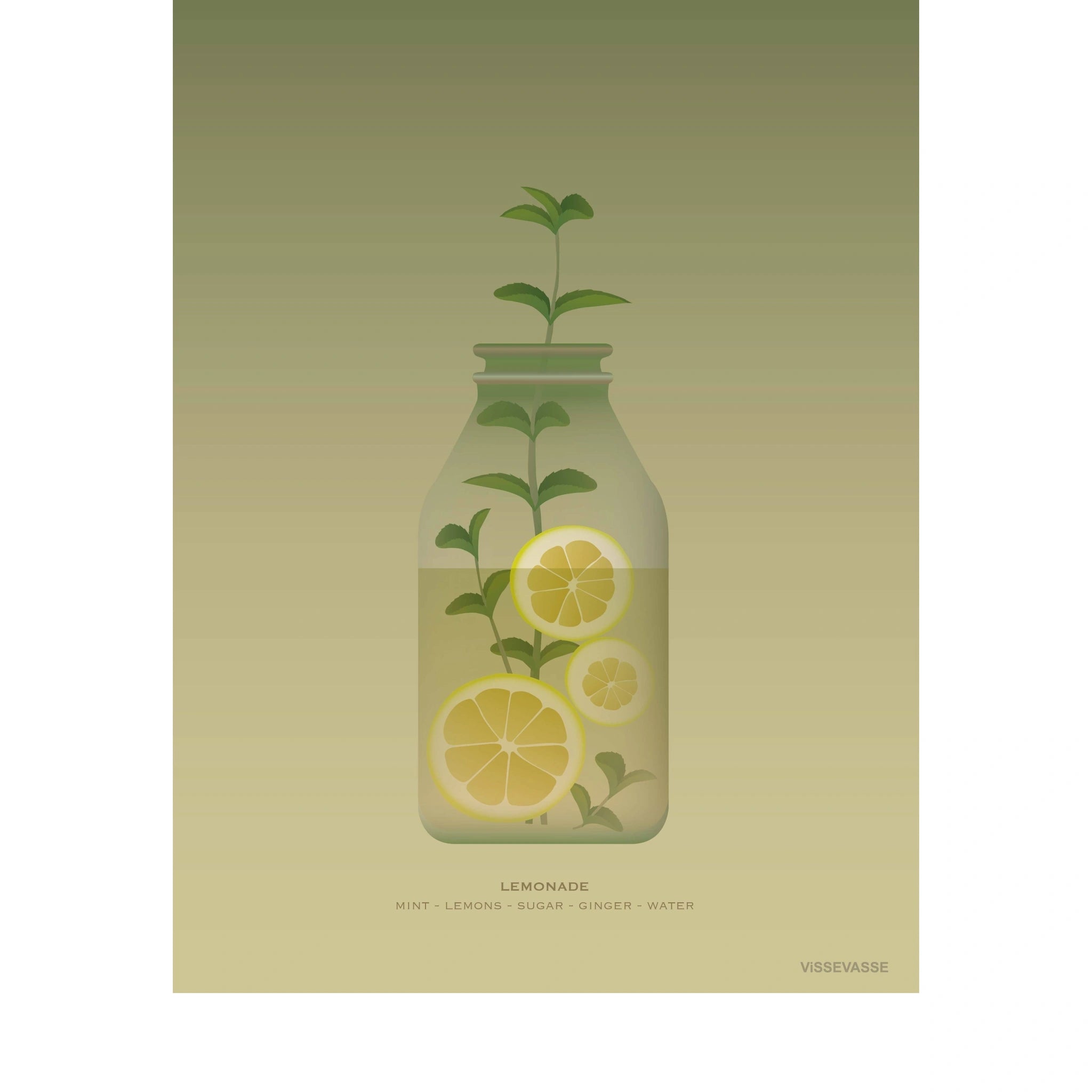 Vissevasse Lemonade Poster, 15 X21 Cm
