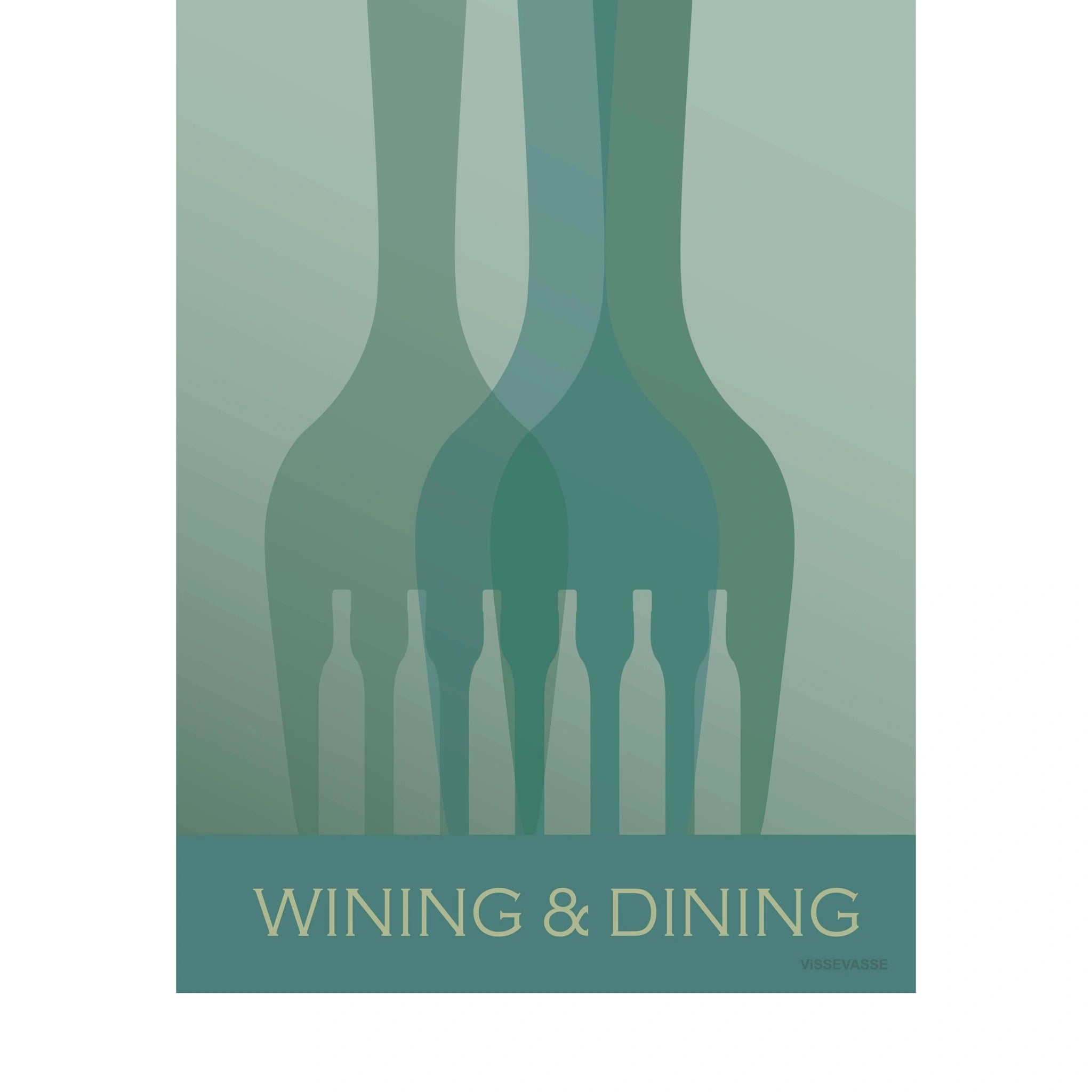 Vissevasse Wining & Dining Poster, 15 X21 Cm