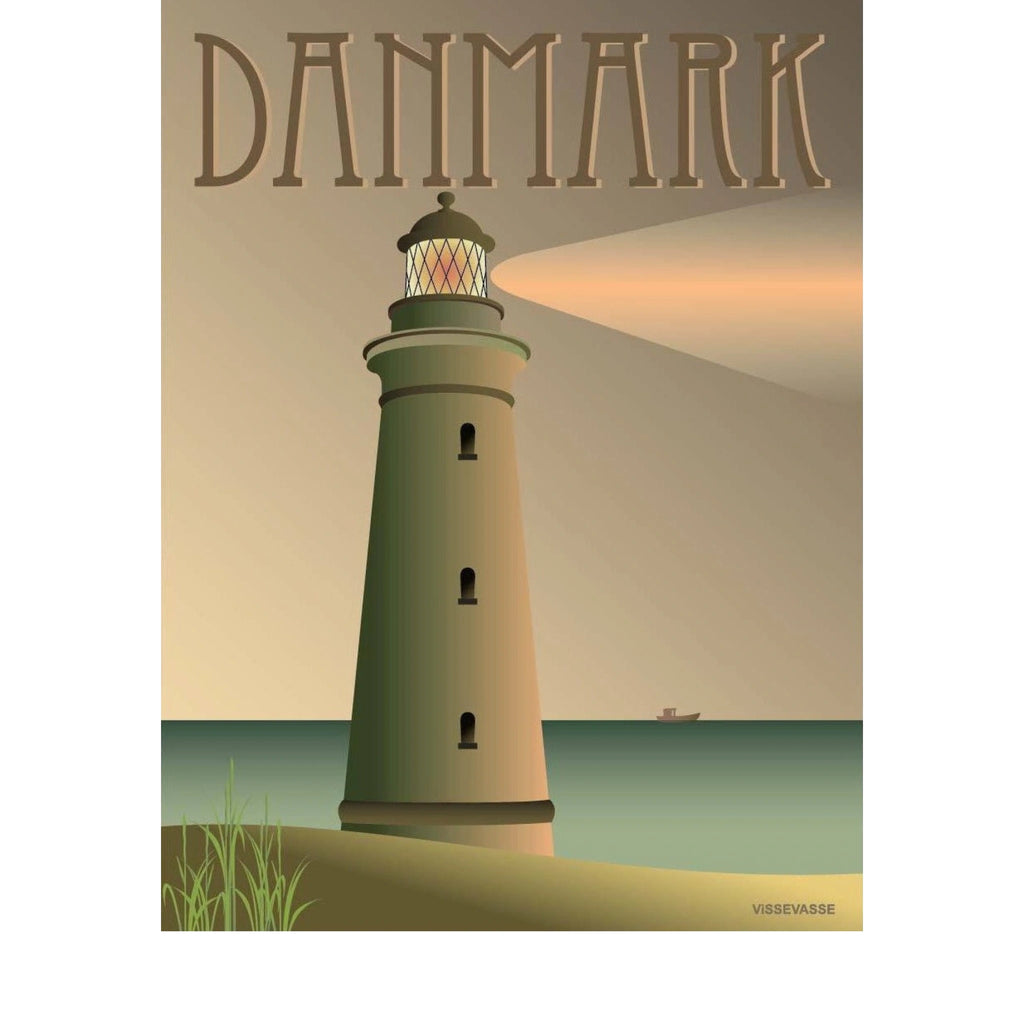 Vissevasse Denmark Lighthouse Poster, 15 X21 Cm