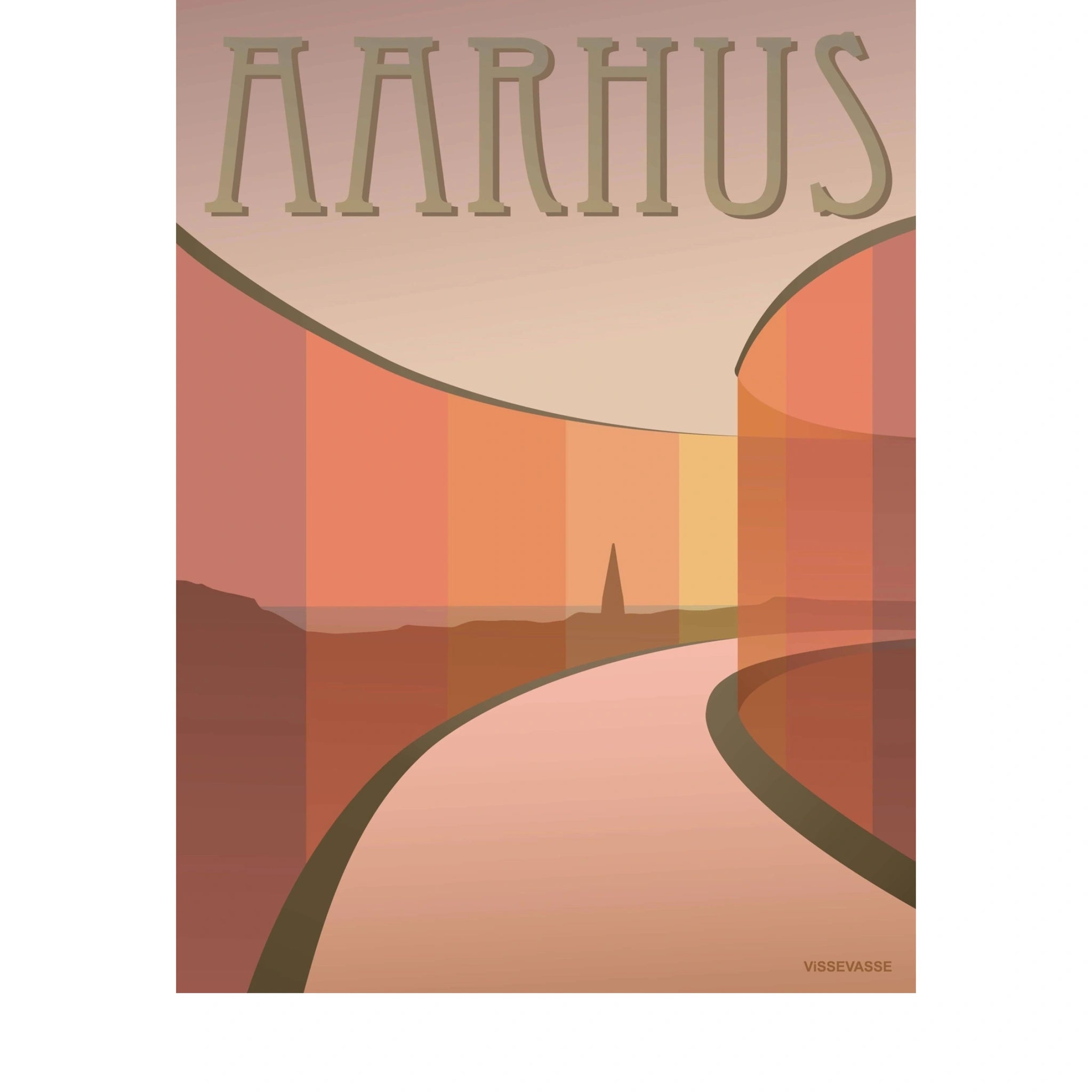 Vissevasse Aarhus Aros Poster, 15 X21 Cm