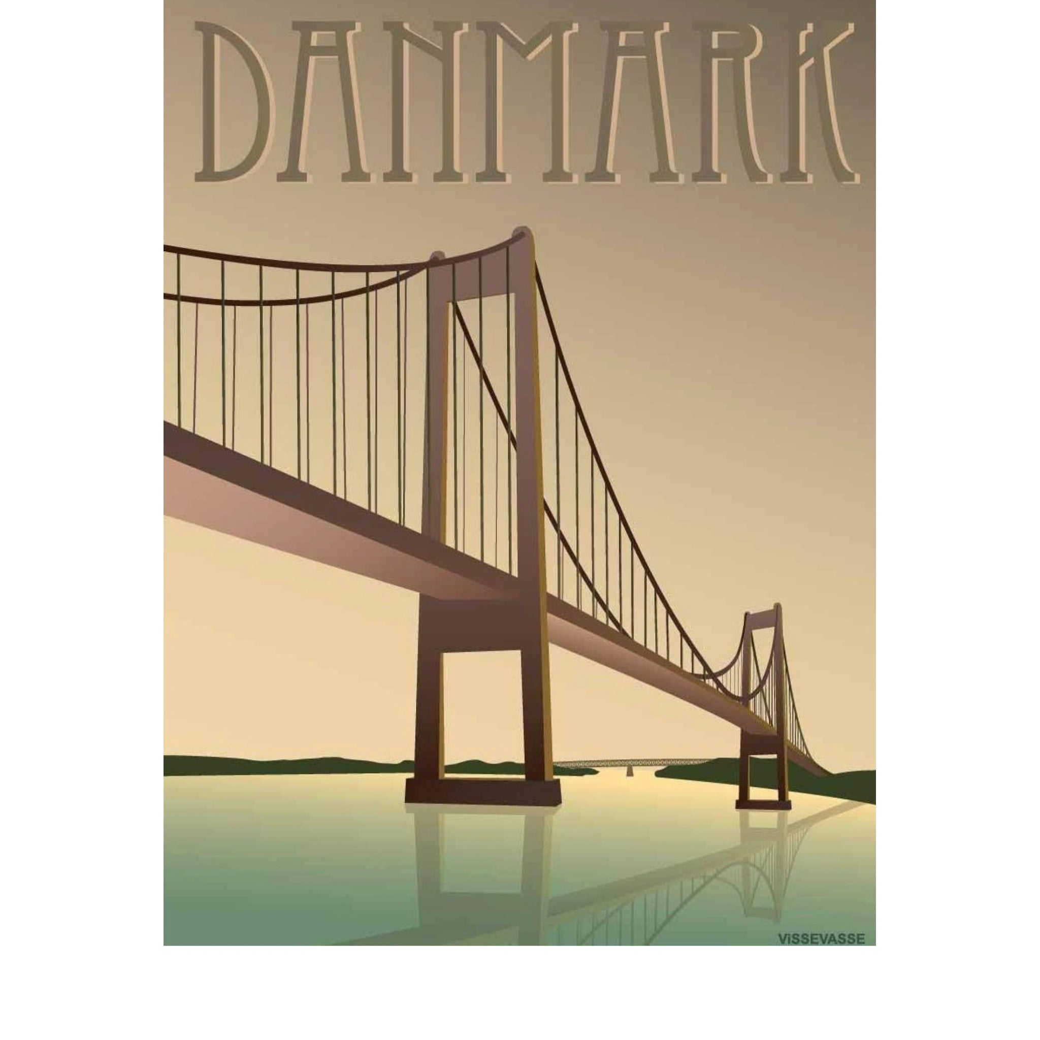 Vissevasse Denmark Lillebælt Bridge Poster, 15 X21 Cm