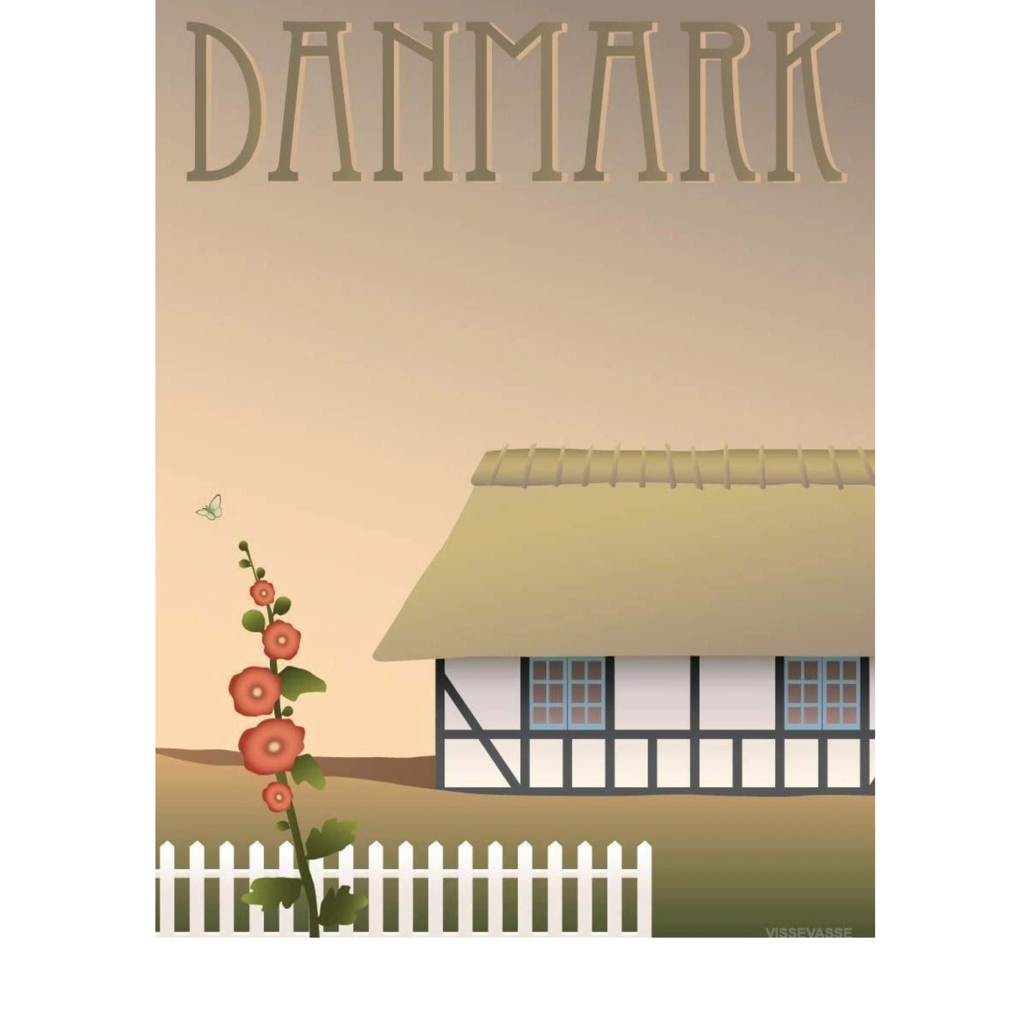 Vissevasse Denmark Farmhouse Poster, 50 X70 Cm