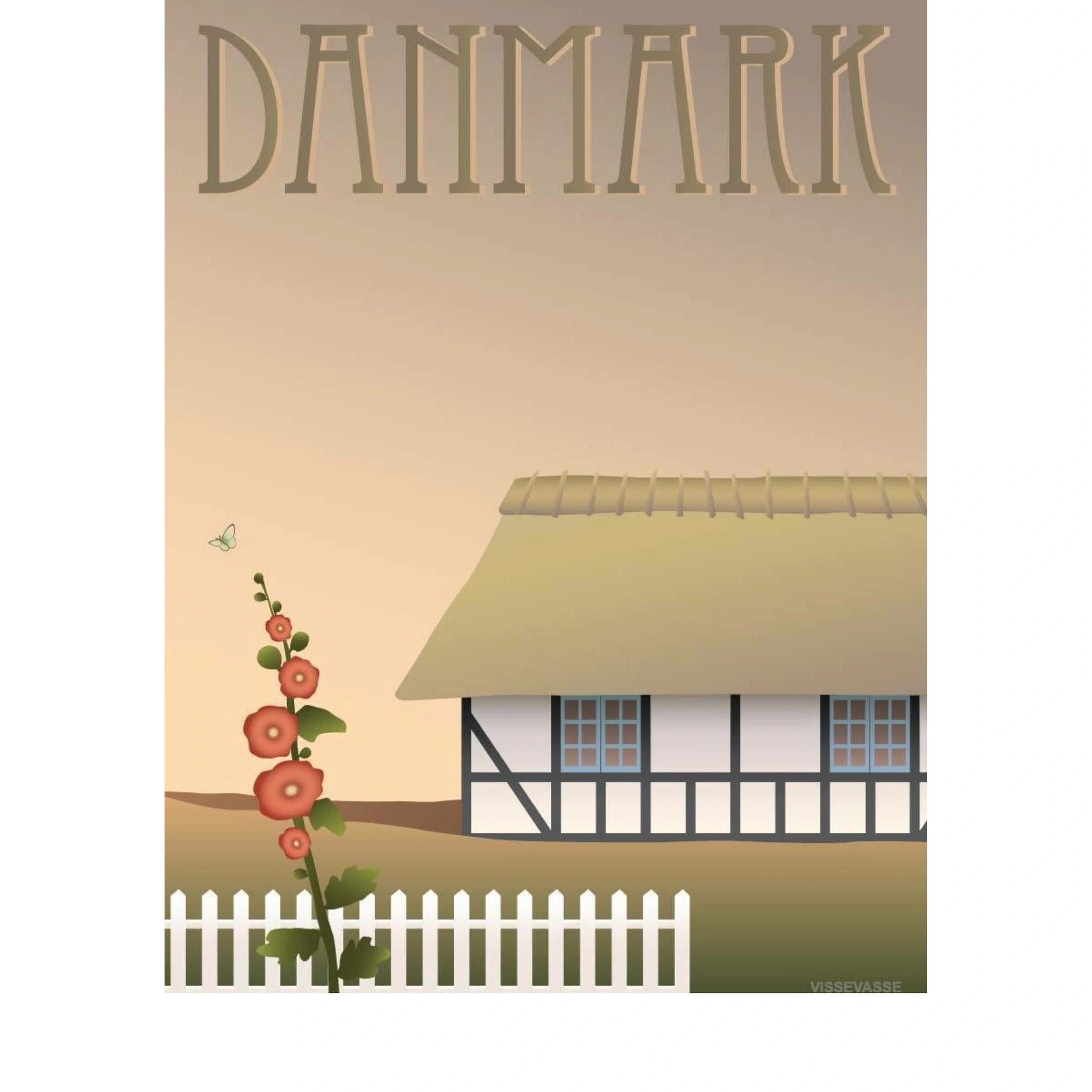 Vissevasse Denmark Farmhouse Poster, 70 X100 Cm