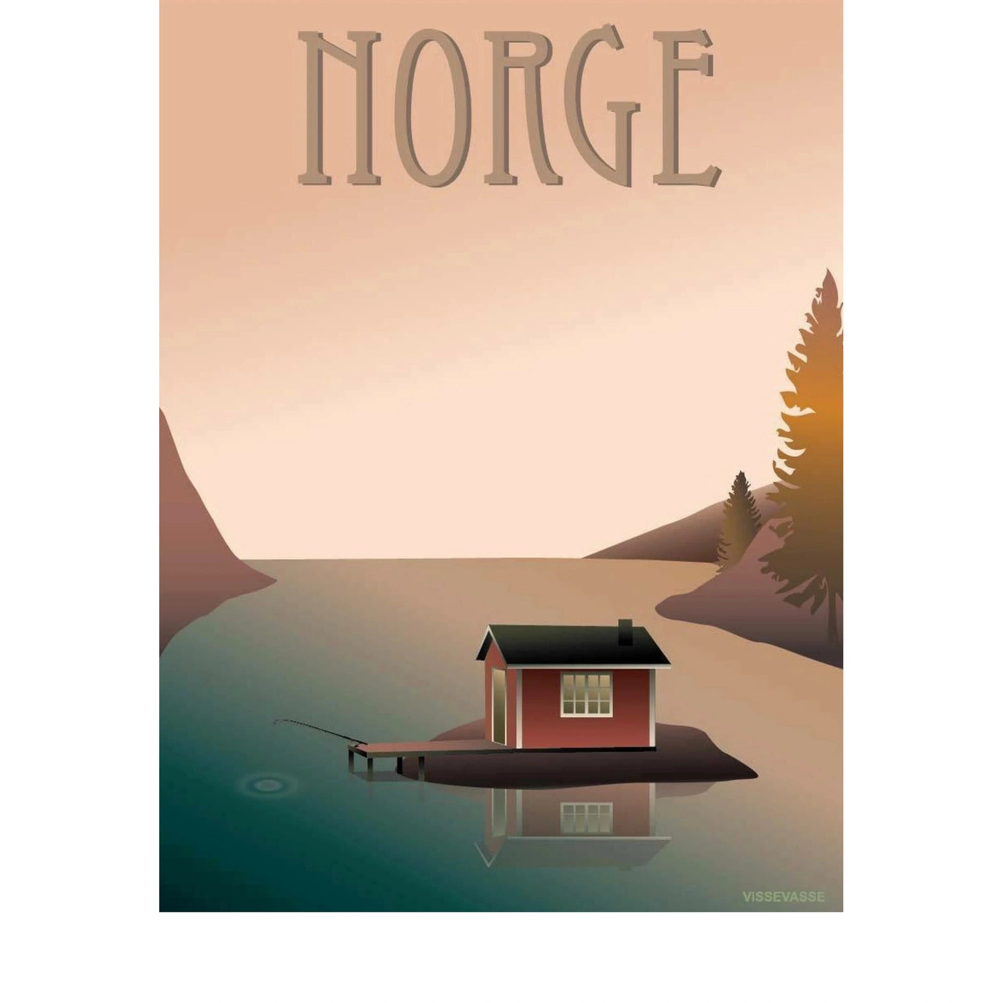Vissevasse Norway Secluded House Poster, 30 X40 Cm