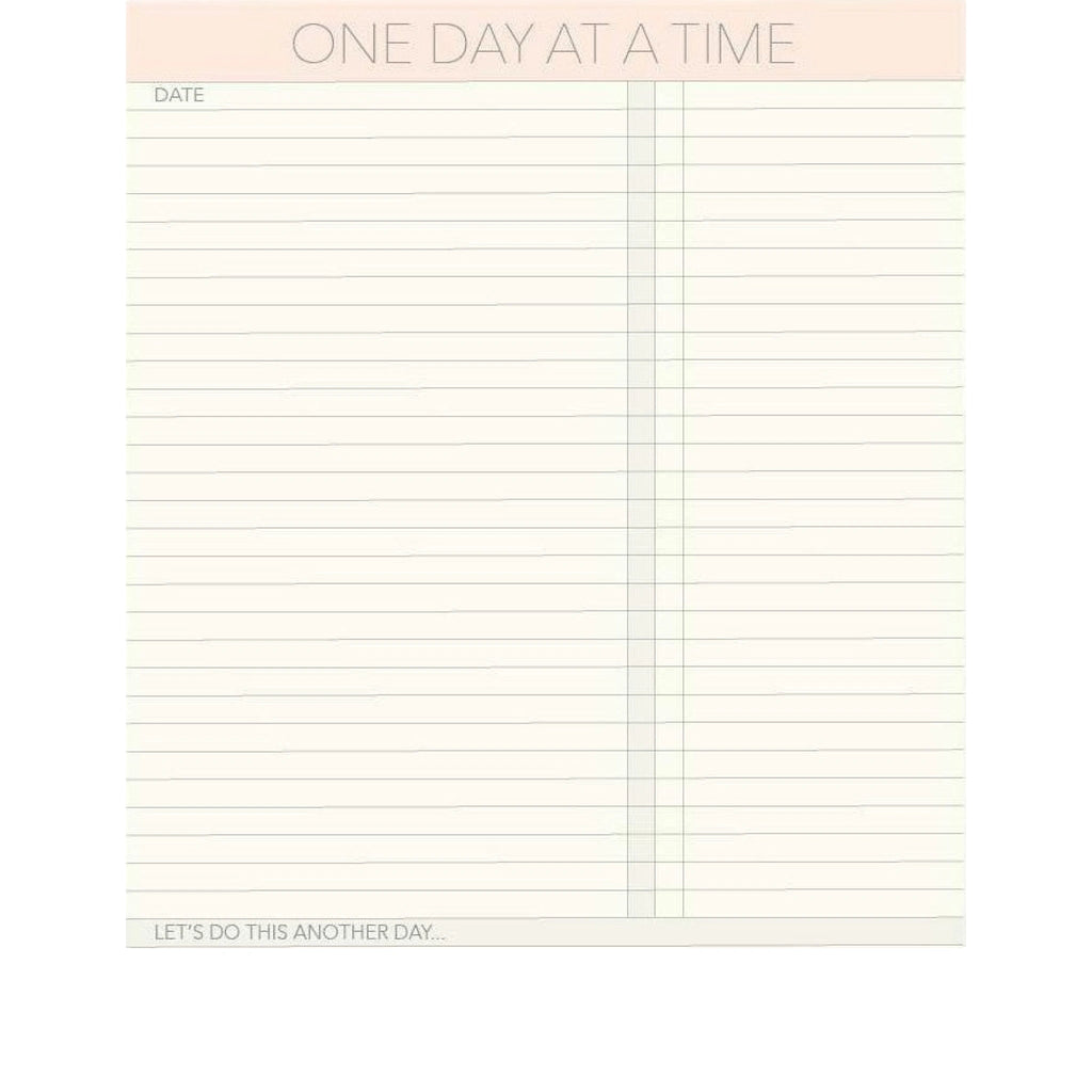 Vissevasse One Day At A Time A5 Notepad, White