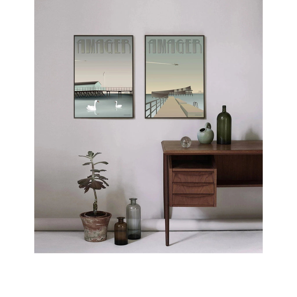 Vissevasse Amager Helgoland Poster, 15 X21 Cm