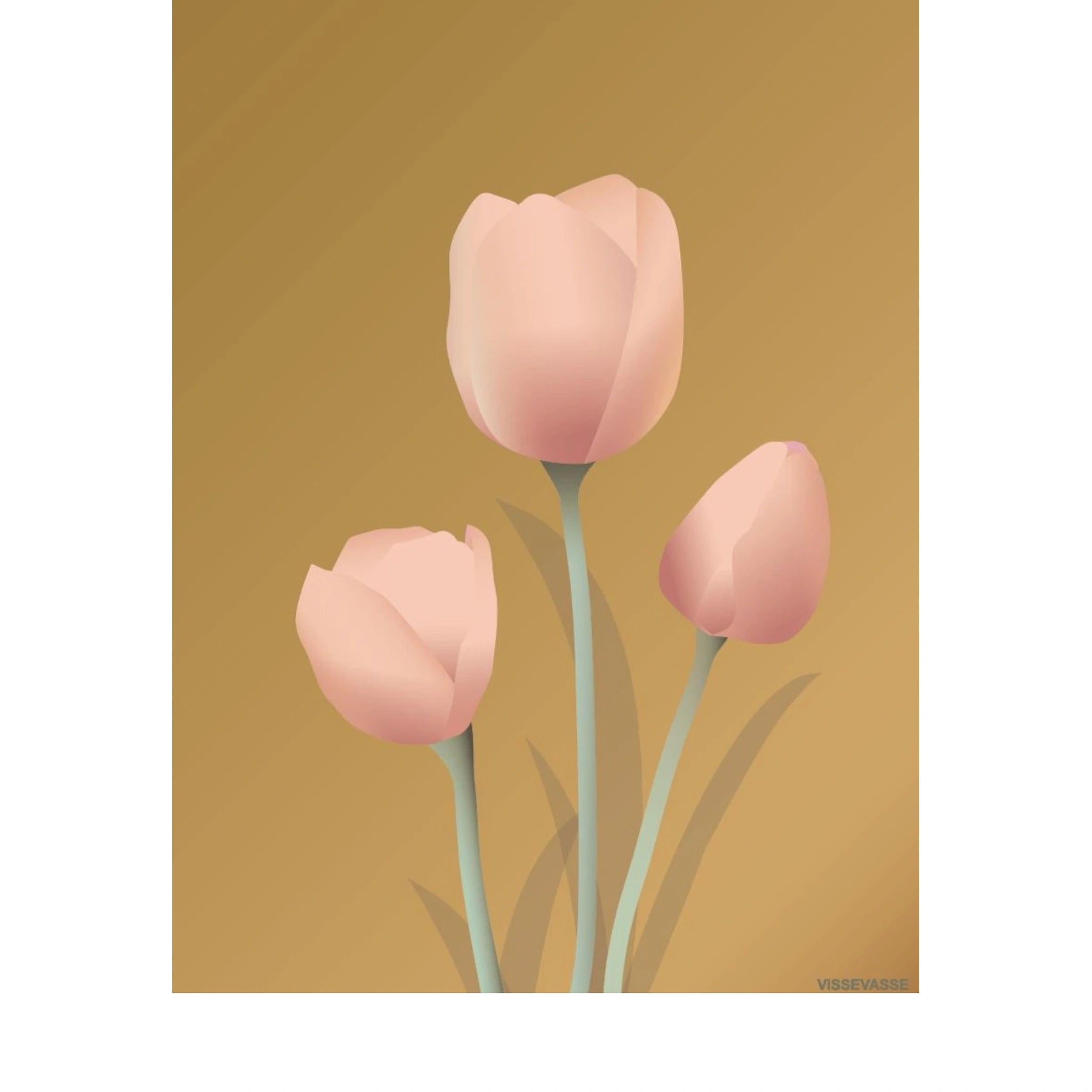 Vissevasse Tulip Poster 30 X40 Cm, Amber