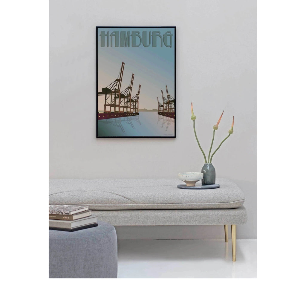 Vissevasse Hamburg Cranes Poster, 15 X21 Cm