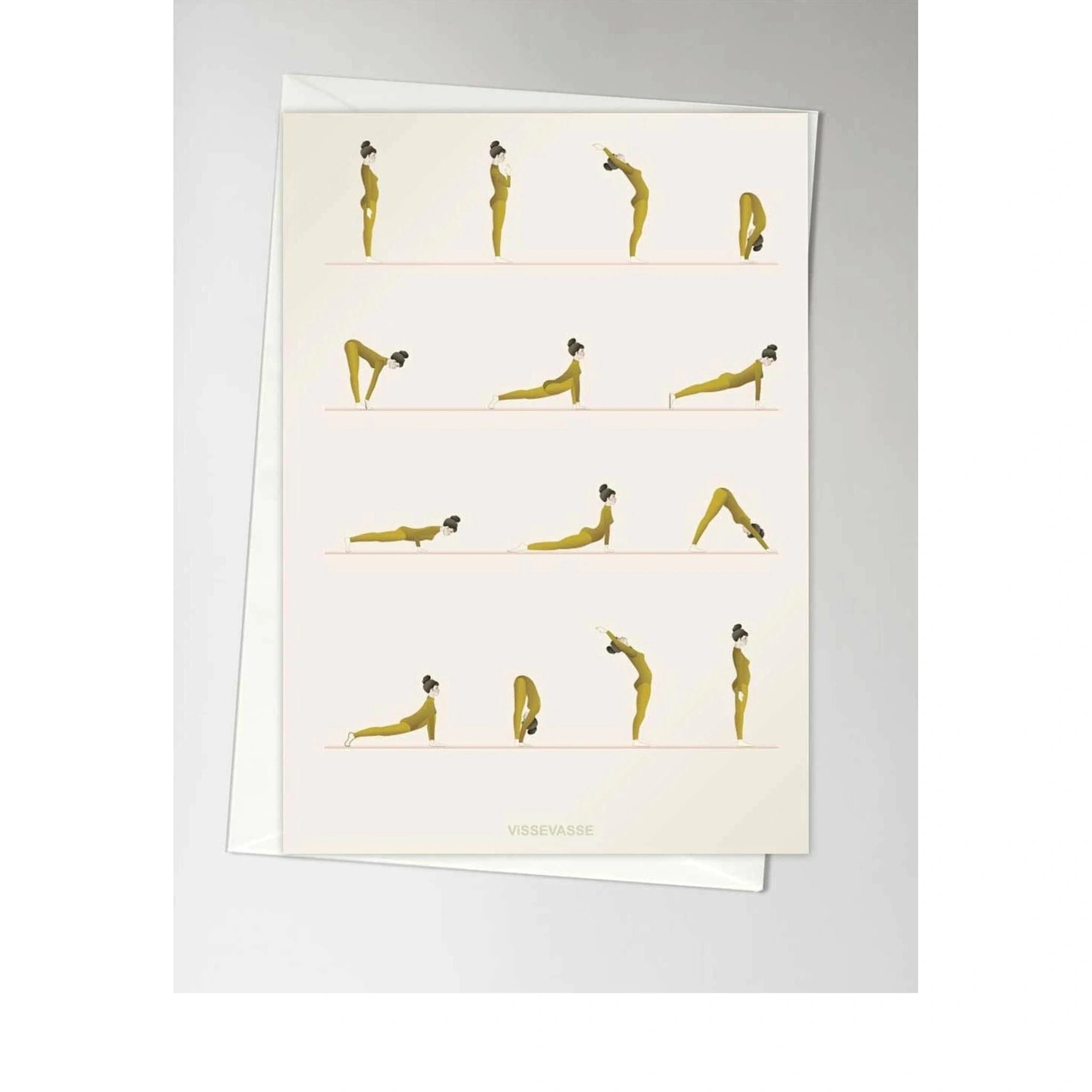 Vissevasse Sun Salutation Greeting Card, A6