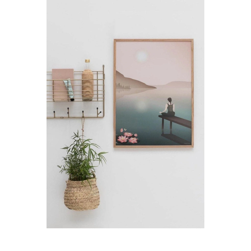 Vissevasse Lotus Poster, 15 X21 Cm