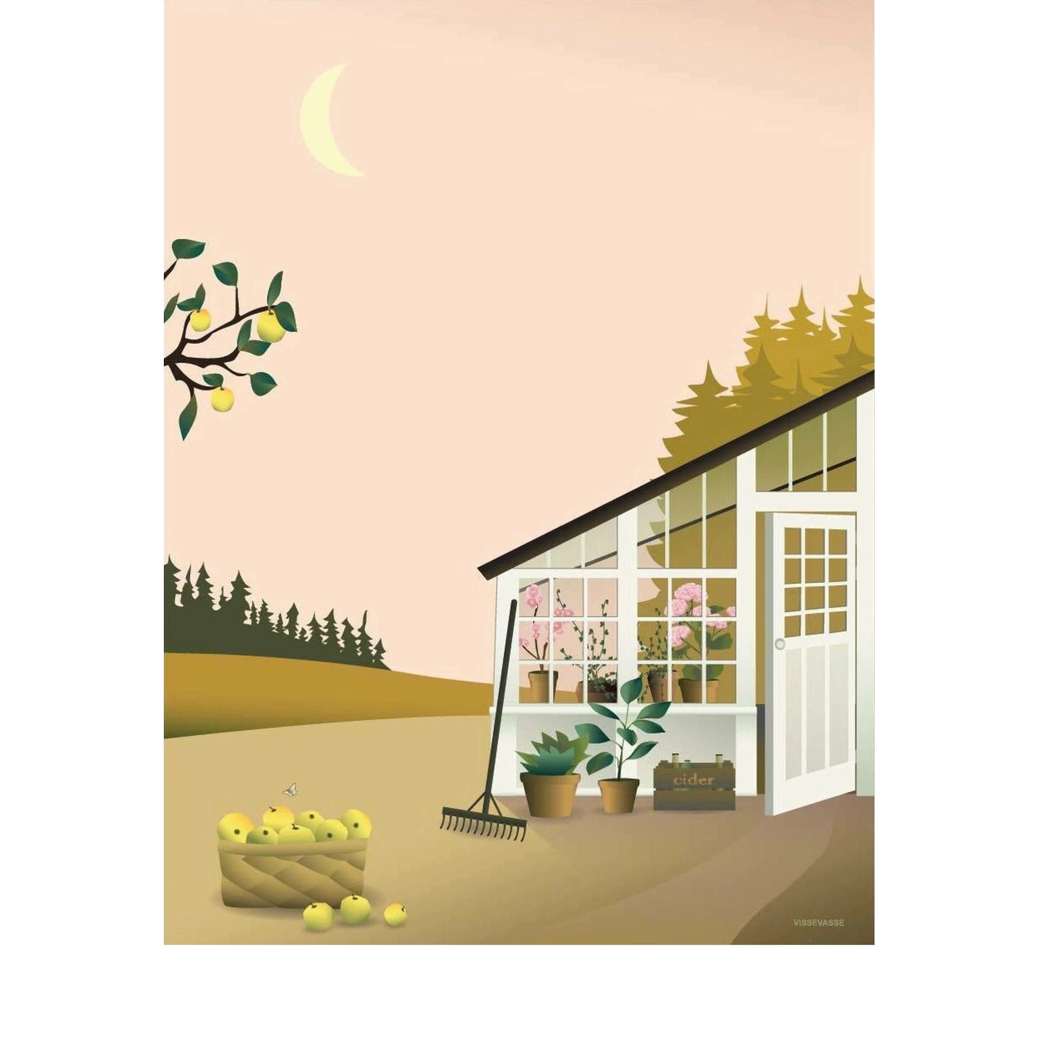 Vissevasse Garden Life Poster, 30 X40 Cm