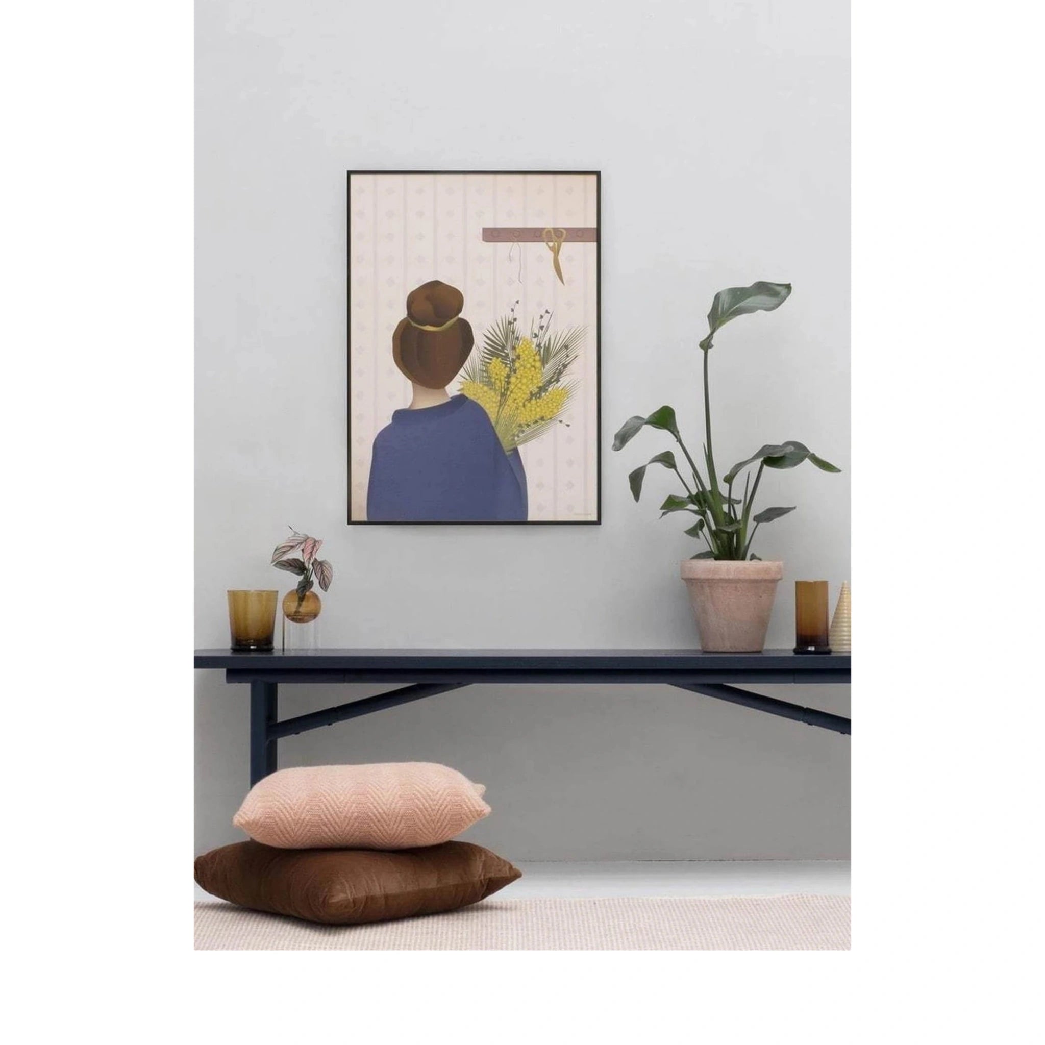 Vissevasse Girl With Bouquet Poster, 15x21 Cm