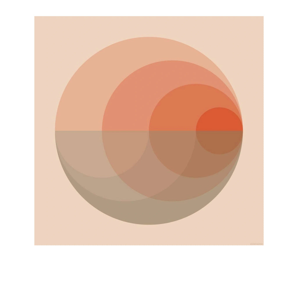 Vissevasse Gradient Poster 50 X50 Cm, Koral